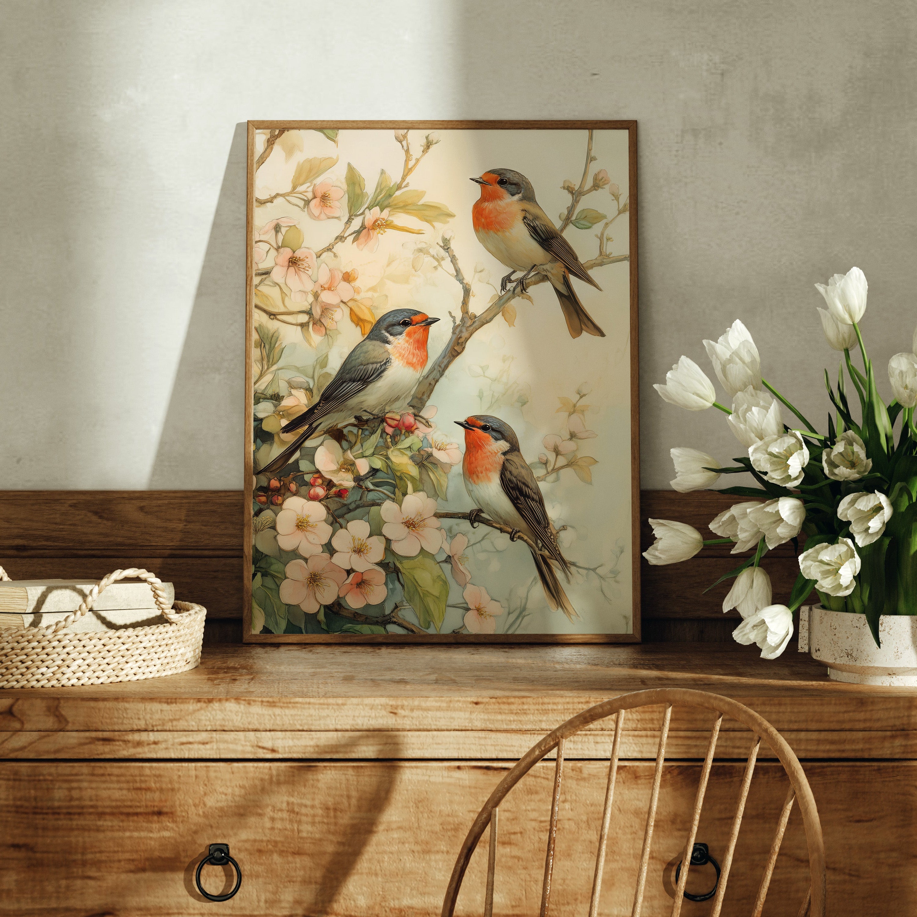 KUNSTDRUCK ROTKEHLCHEN