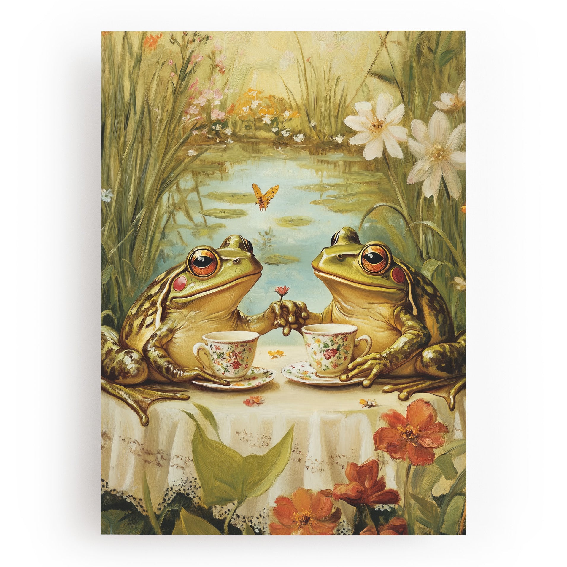 KUNSTDRUCK TEEZEIT AM TEICH