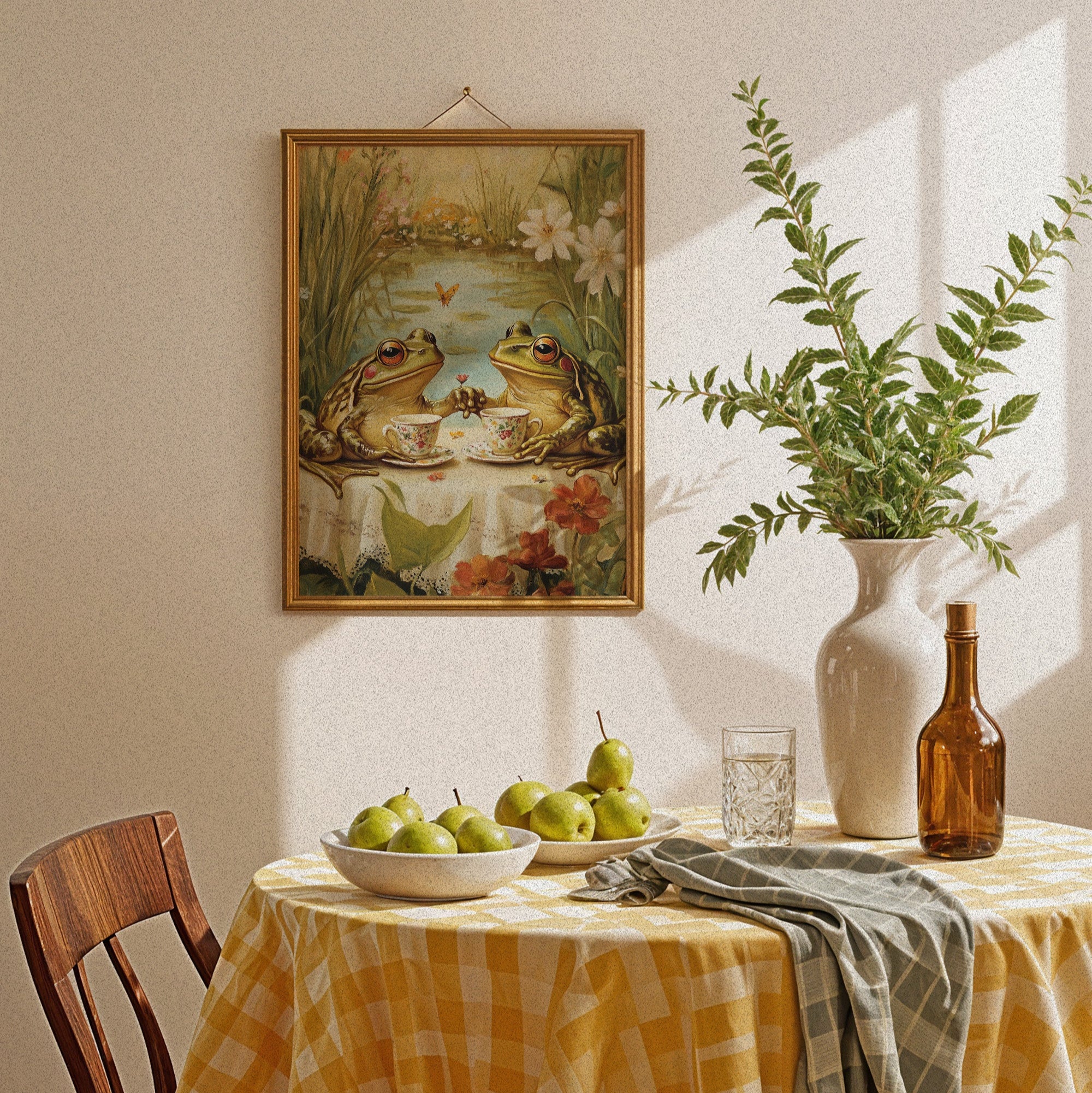 KUNSTDRUCK TEEZEIT AM TEICH
