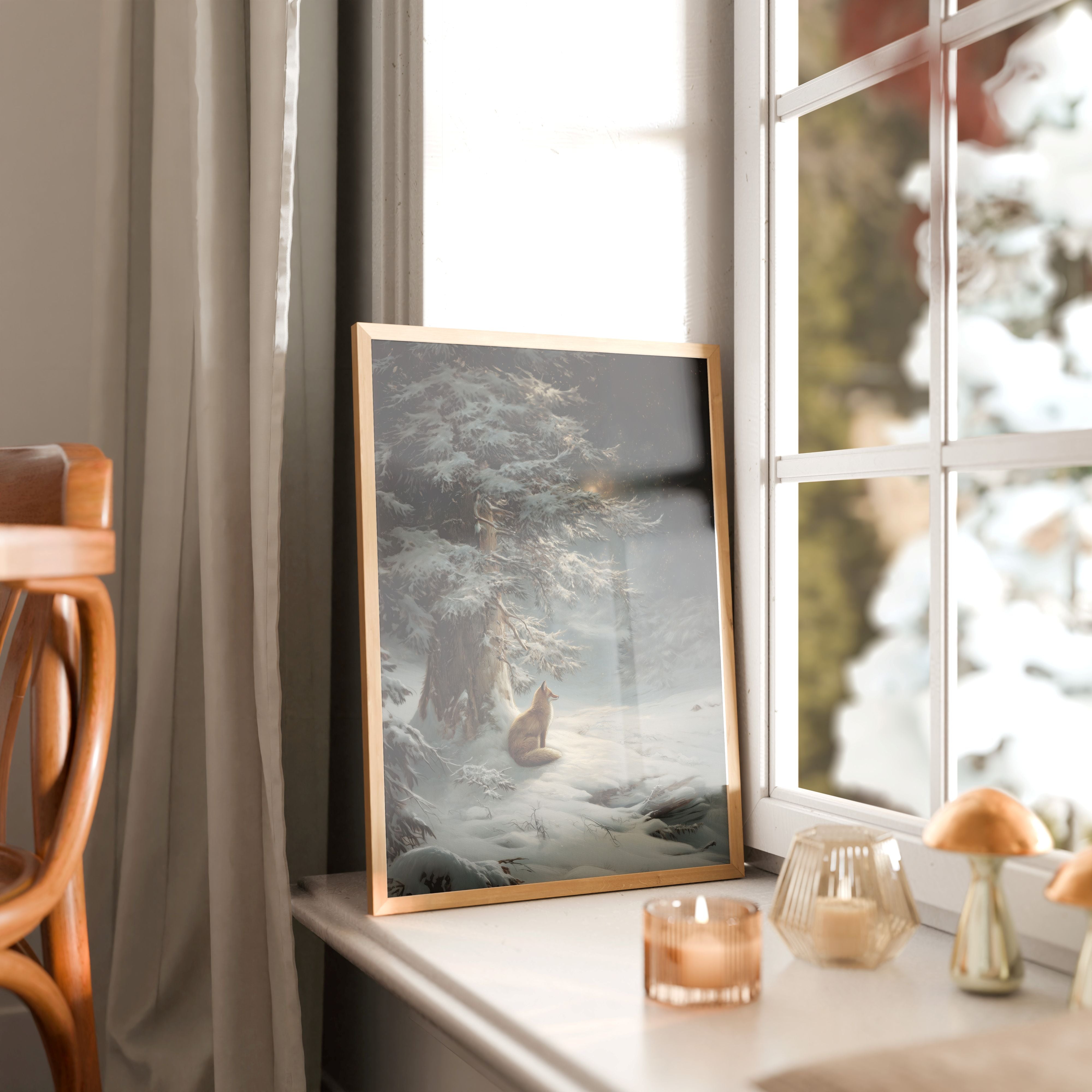 KUNSTDRUCK WINTER FUCHS