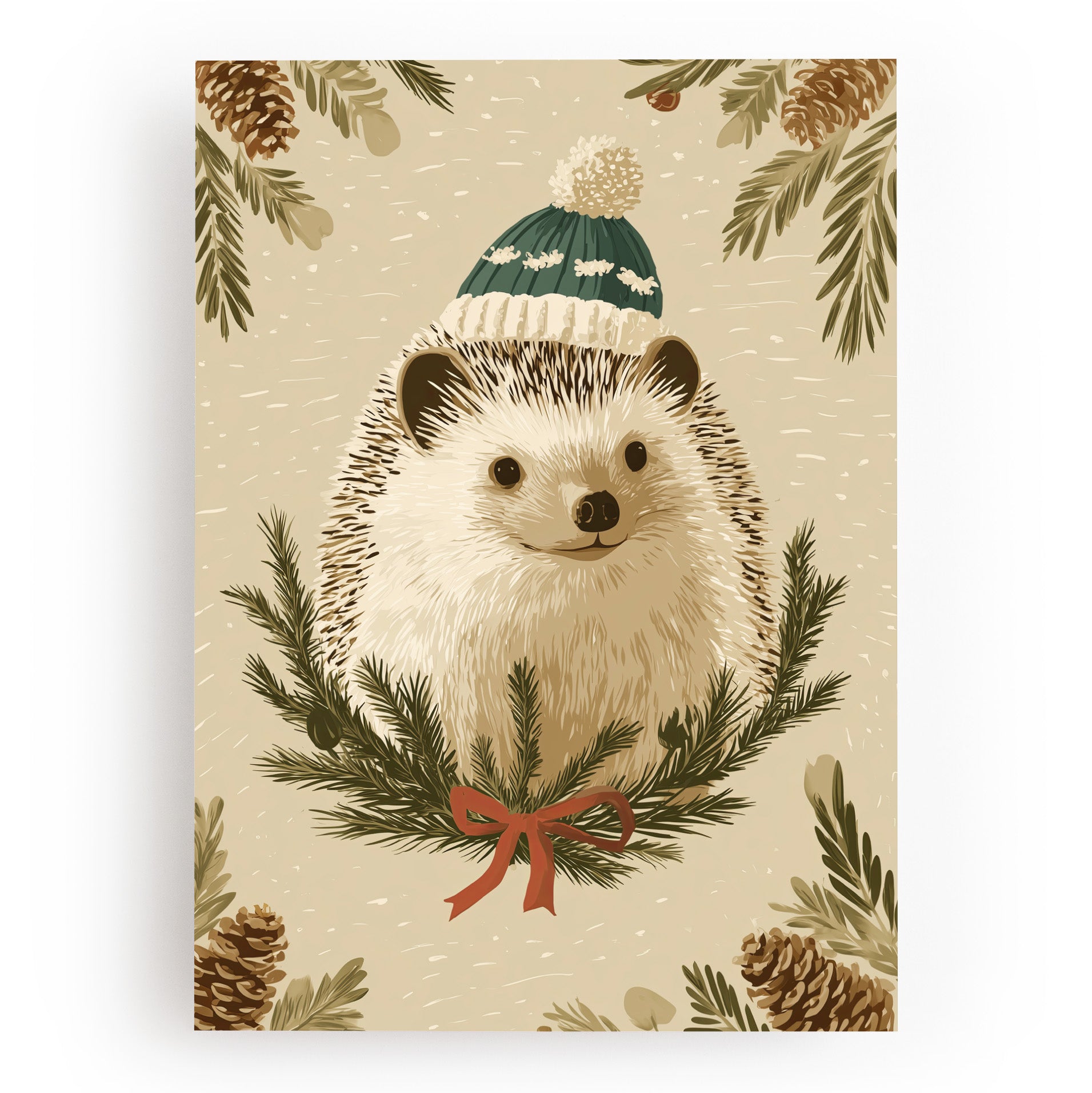 KUNSTDRUCK WINTER IGEL