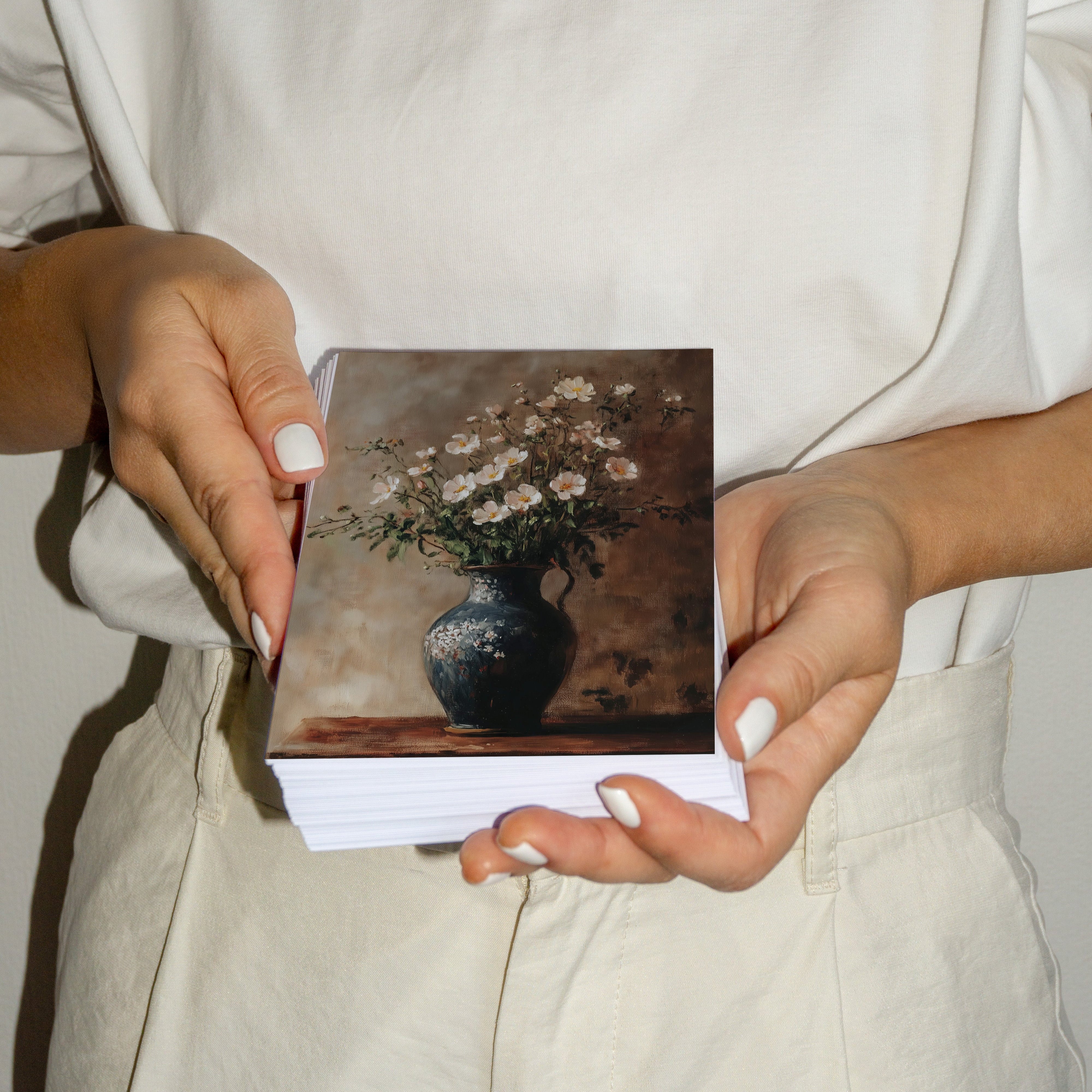 POSTKARTE ALTE BLUMENVASE