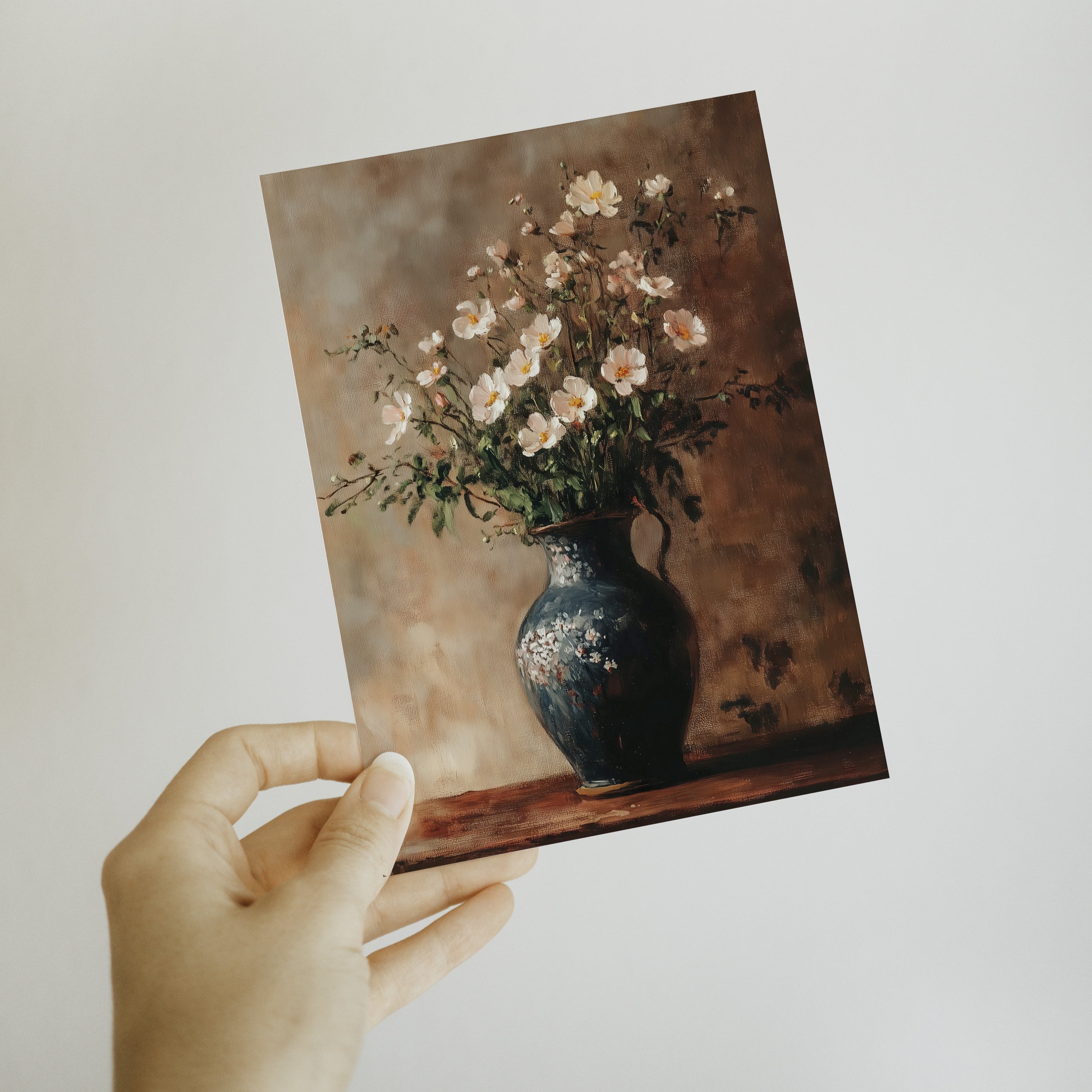 POSTKARTE ALTE BLUMENVASE