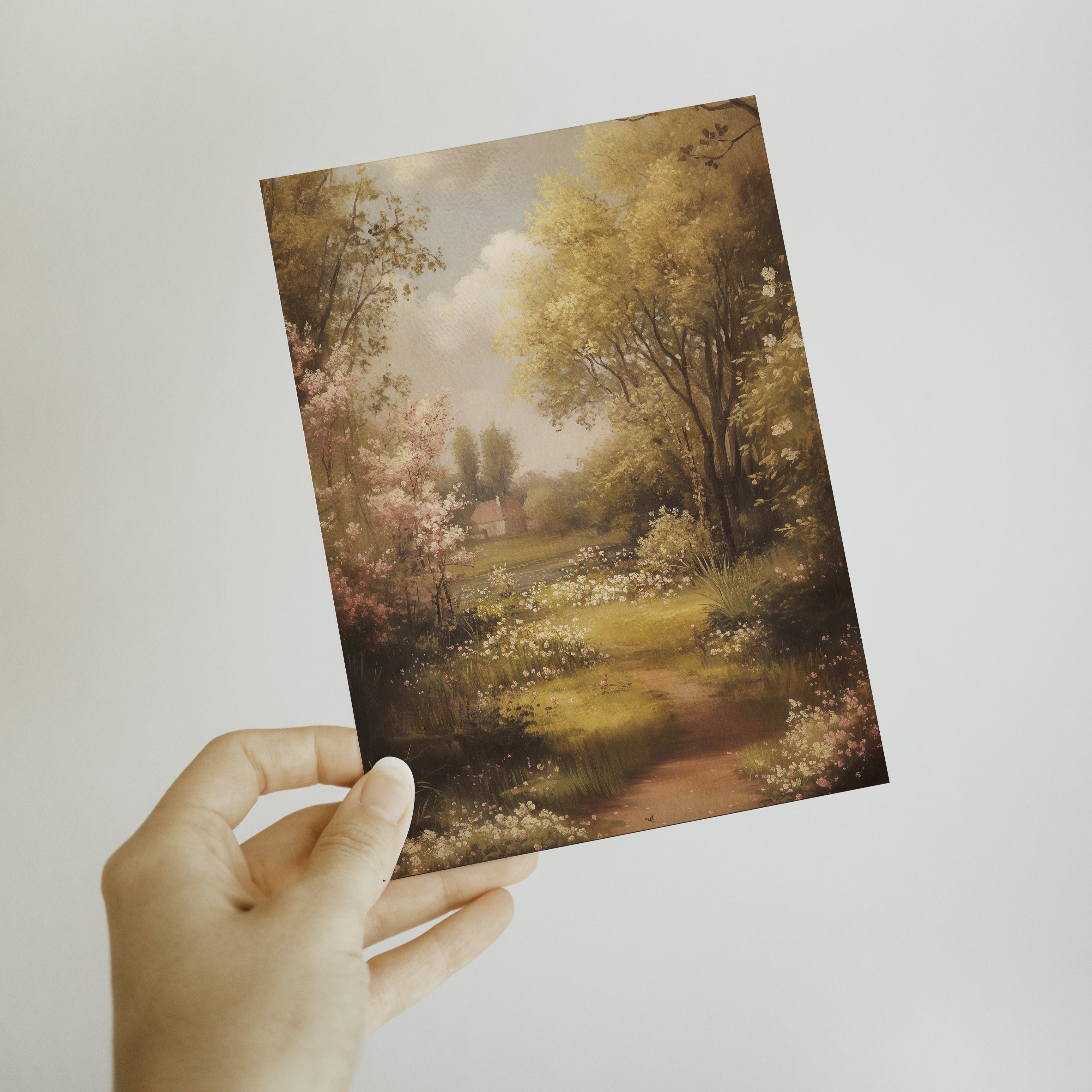 POSTKARTE FRÜHLINGSSPAZIERGANG