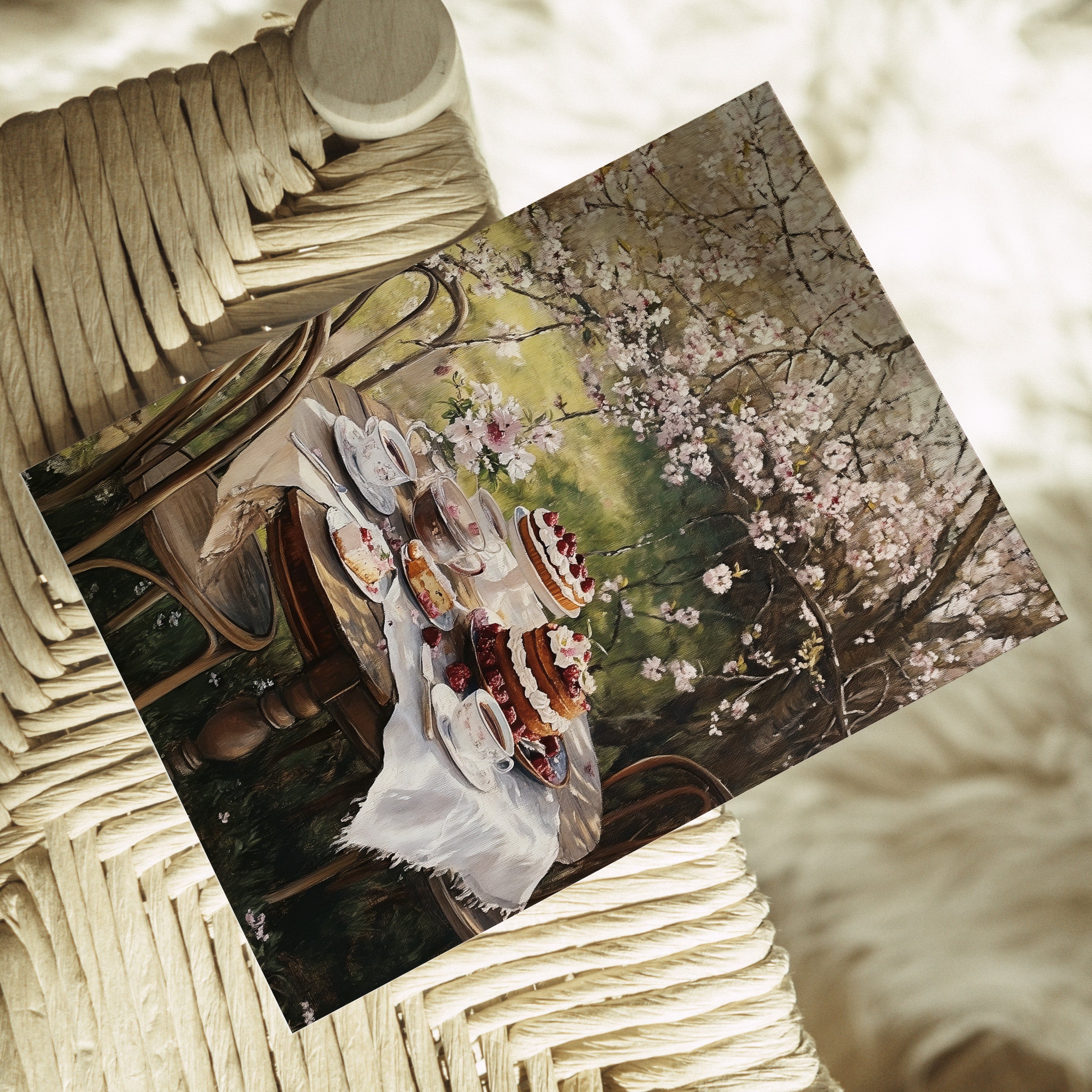 POSTCARD CAKE IN THE GARDEN