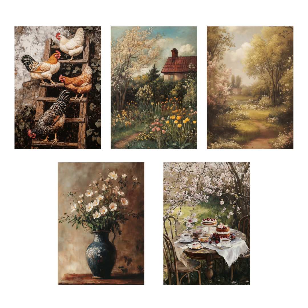 POSTCARD SET BLOSSOM GARDEN
