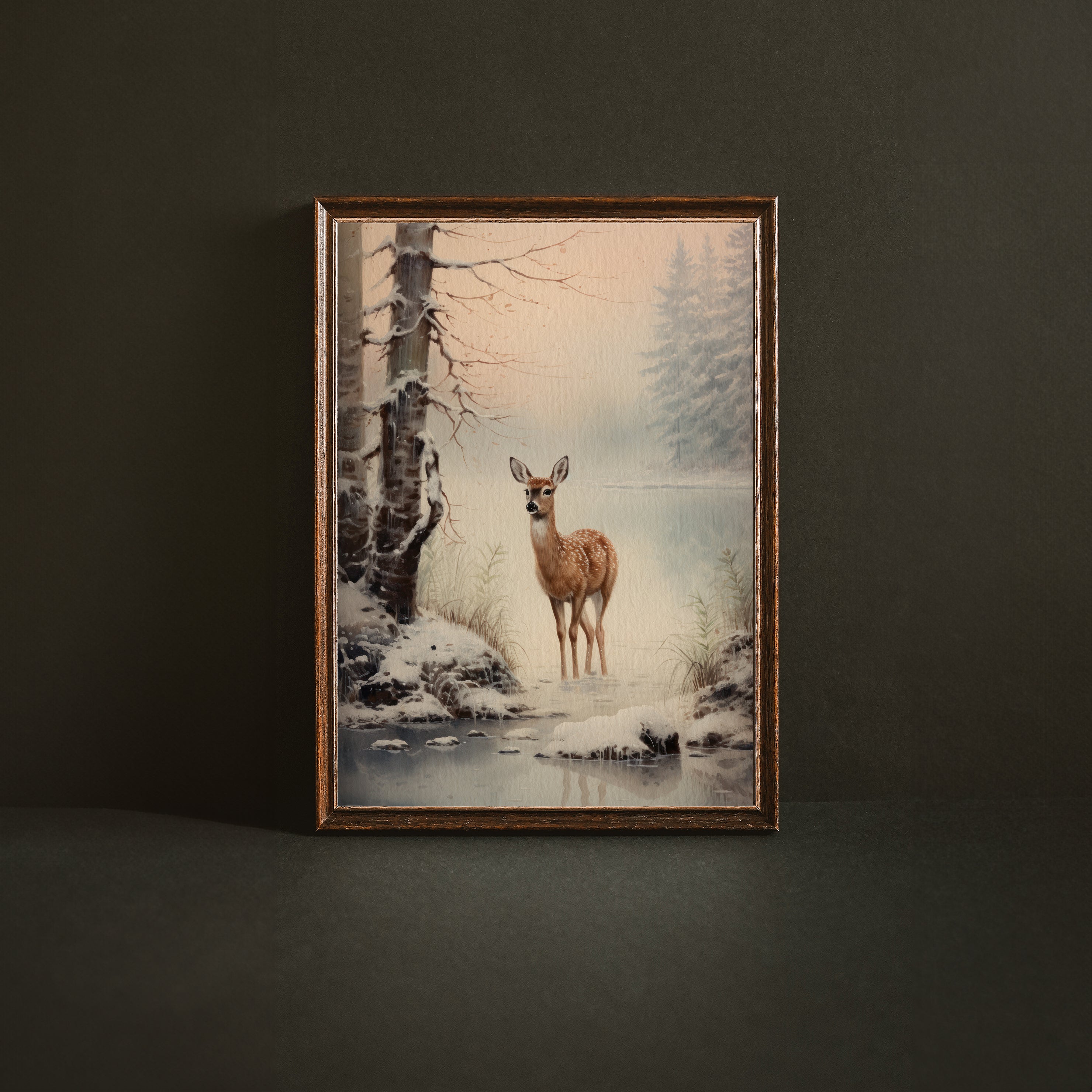 KUNSTDRUCK WINTER-REH