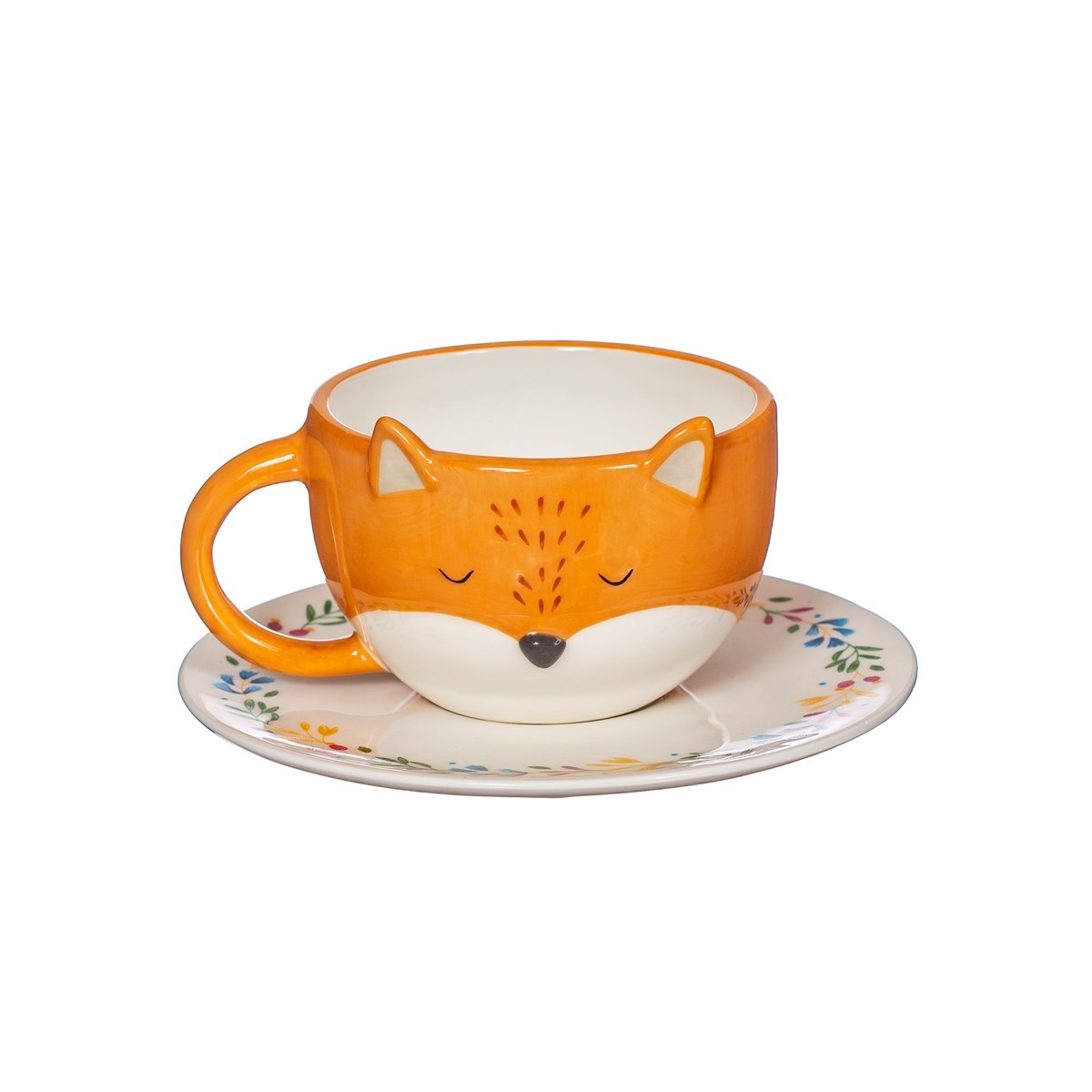 TASSE FUCHS MIT UNTERSETZER