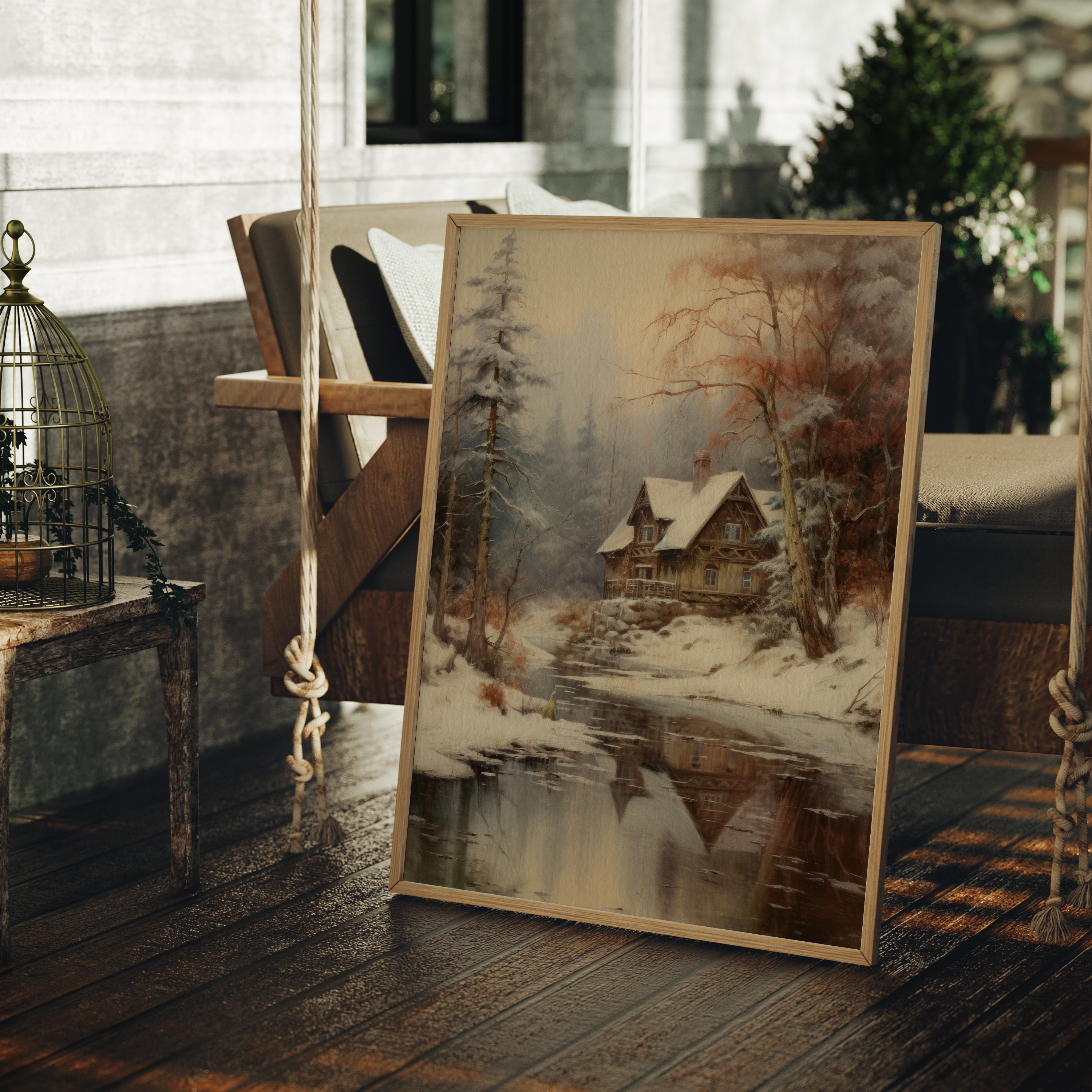 ART PRINT WINTER HUT