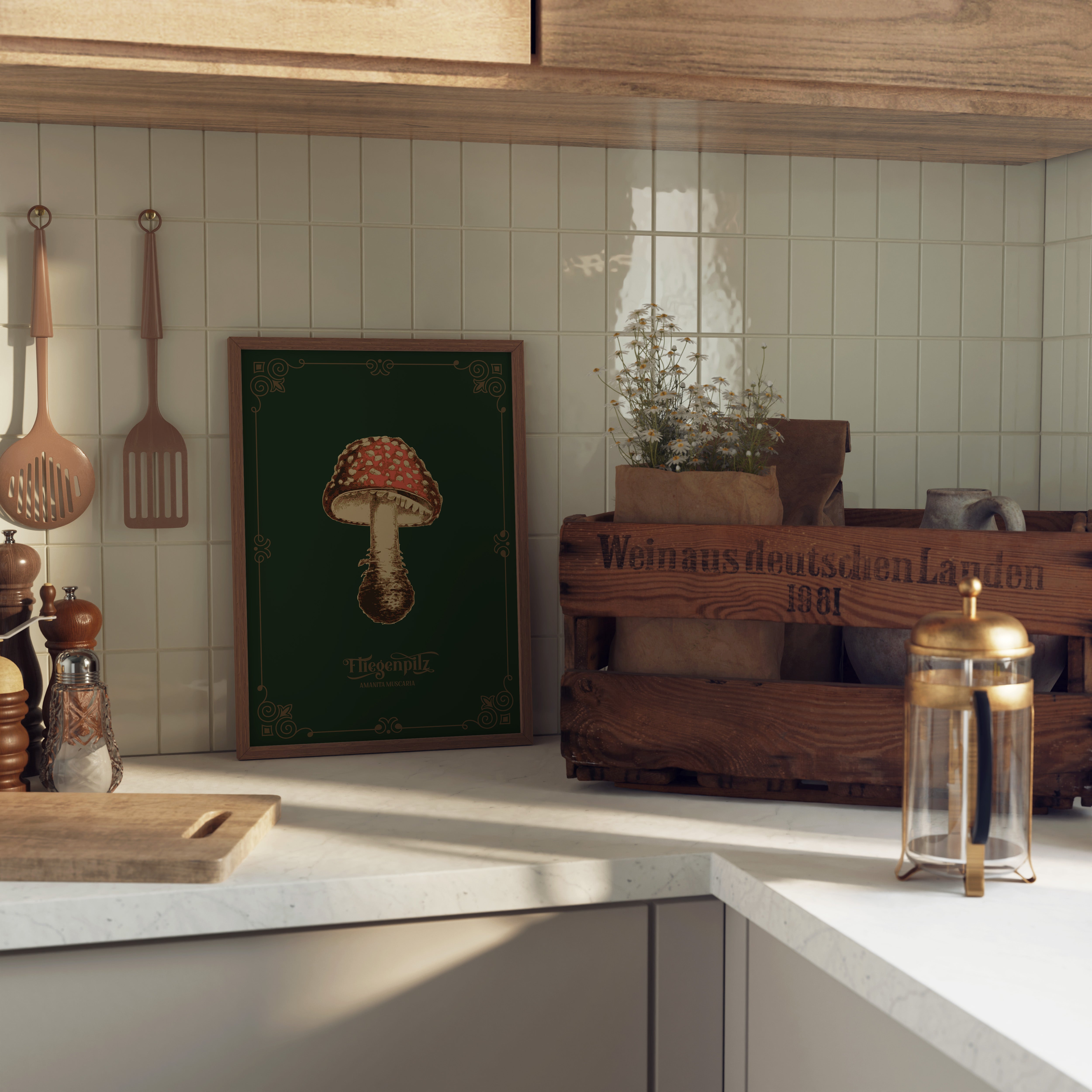 KUNSTDRUCK FLIEGENPILZ