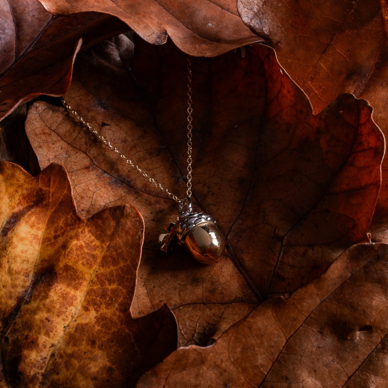 CHAIN ACORN WITH LEAF