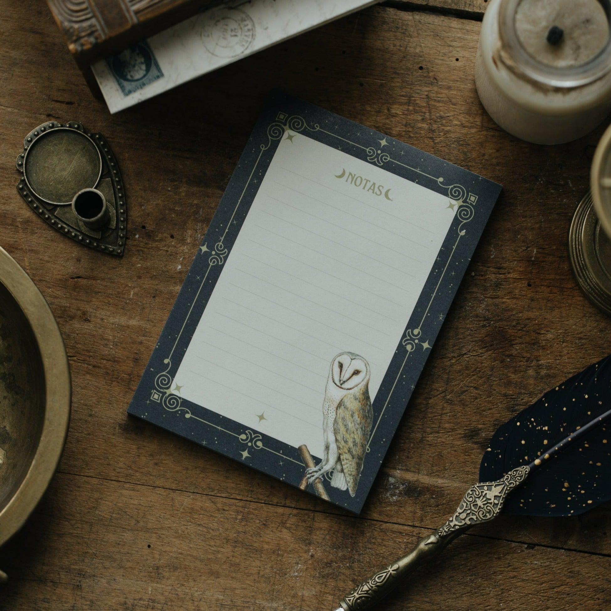 NOTEPAD OWL & MOON