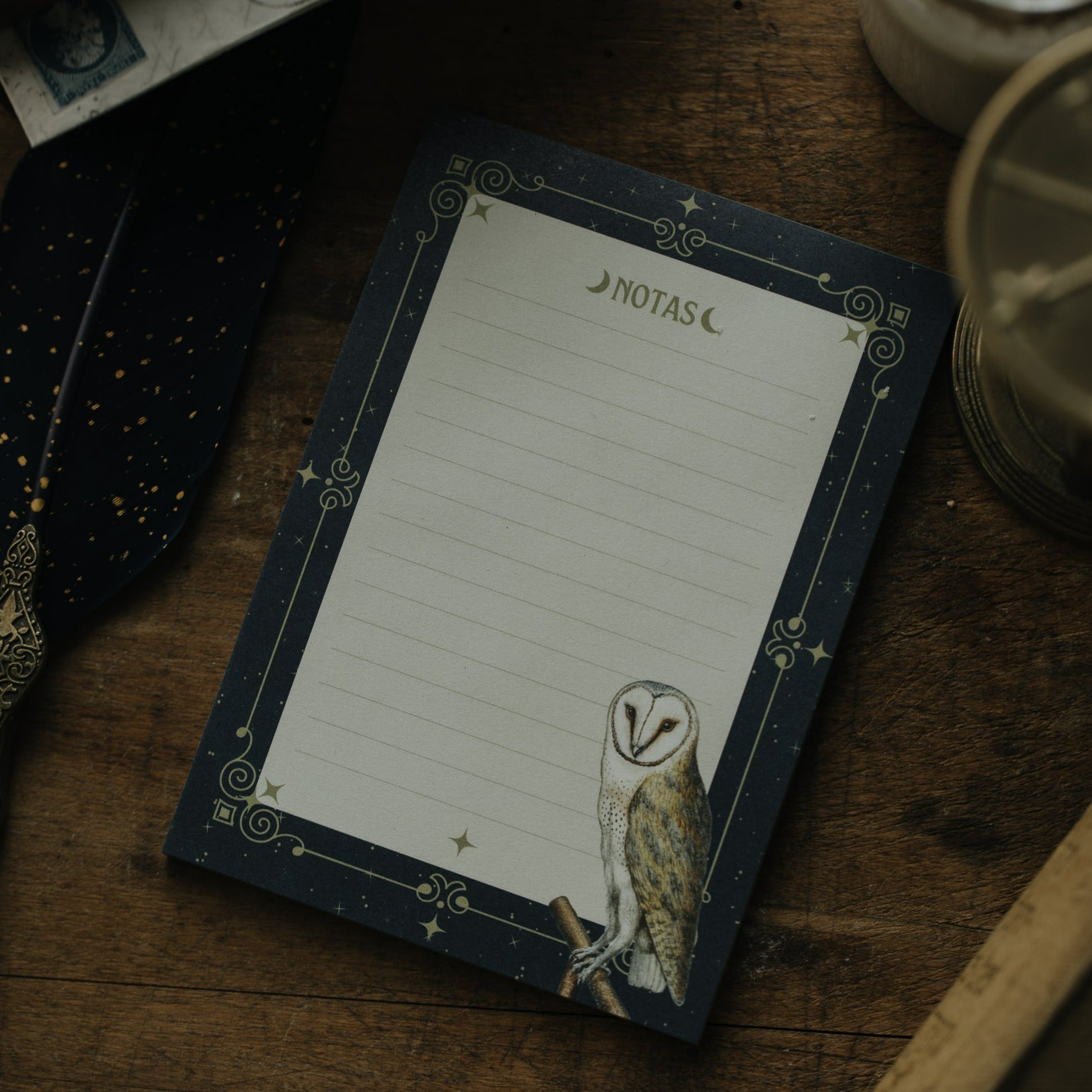 NOTEPAD OWL & MOON