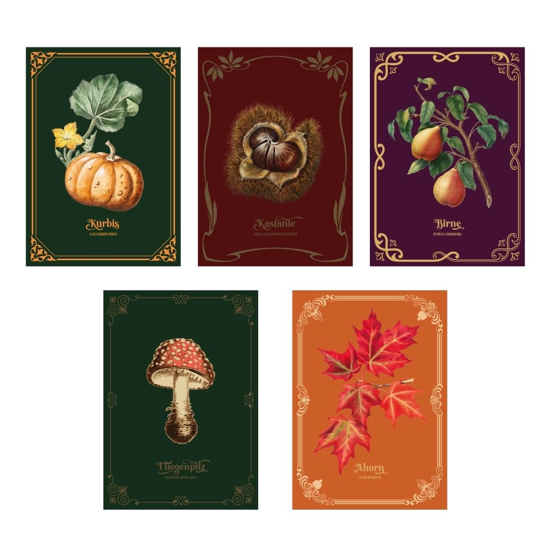 POSTKARTEN-SET HERBSTGEFLÜSTER