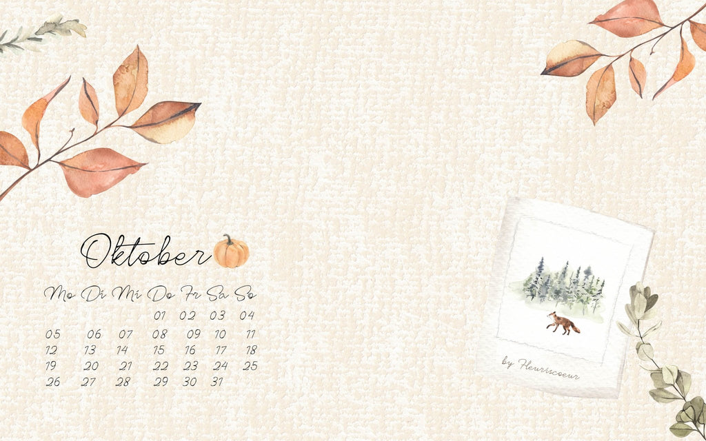 Kostenloses Oktober Wallpaper | FLEURISCOEUR