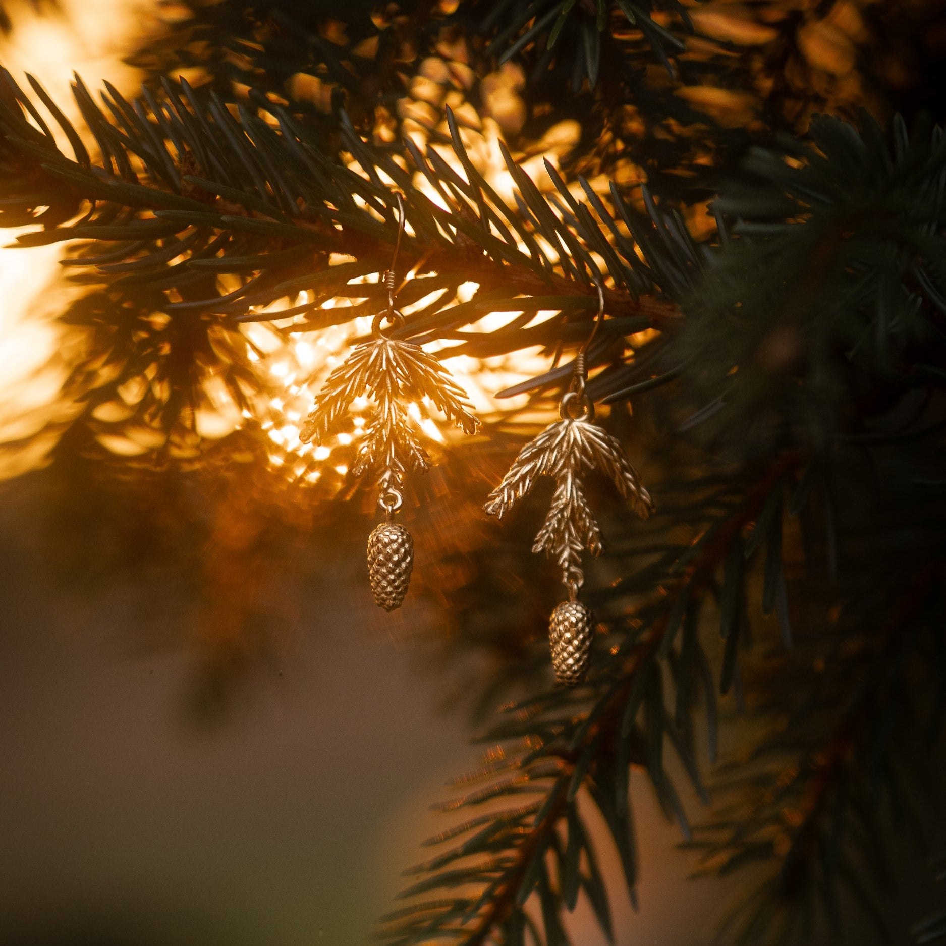 FIR BRANCH EARRINGS