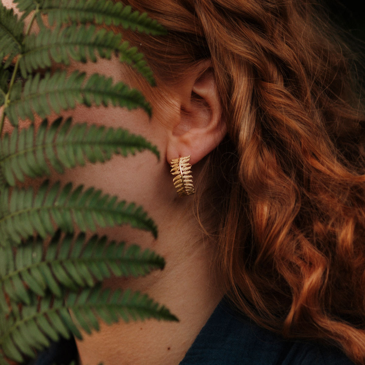 FERN HOOP EARRINGS