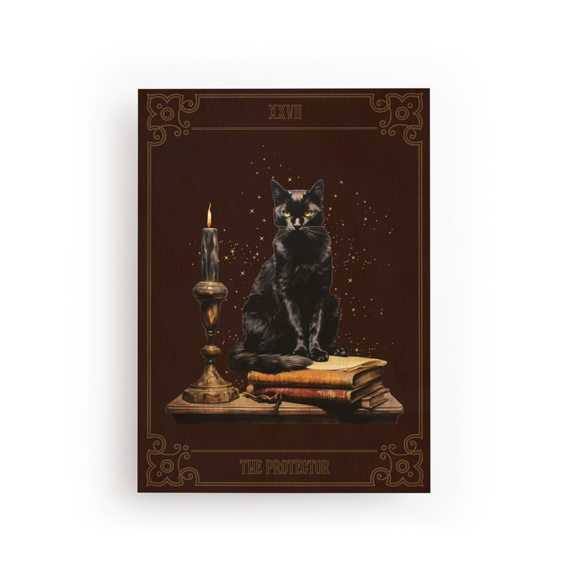 POSTKARTE SCHWARZE KATZE