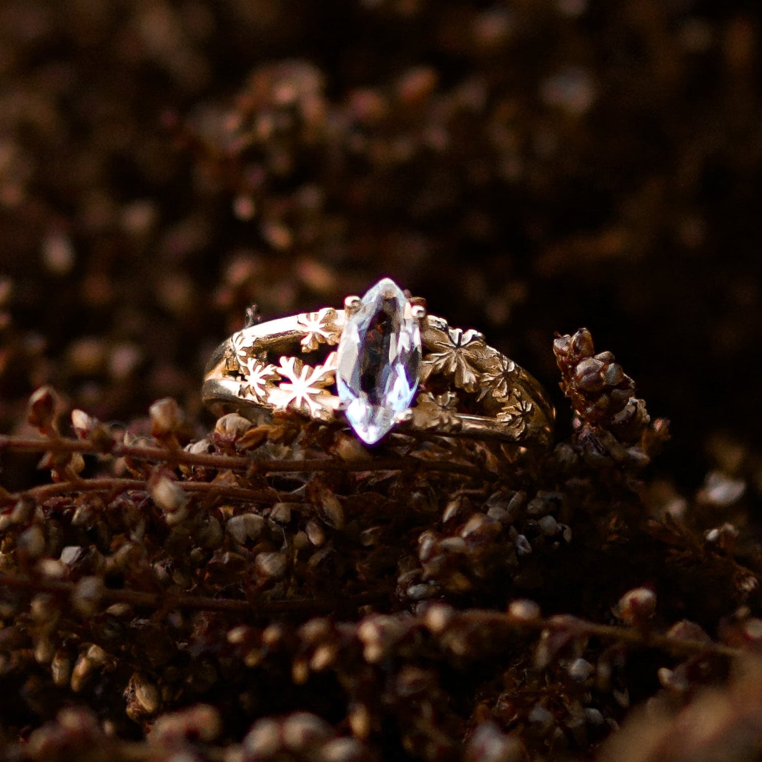 RING SCHNEEFLOCKEN & BERGKRISTALL