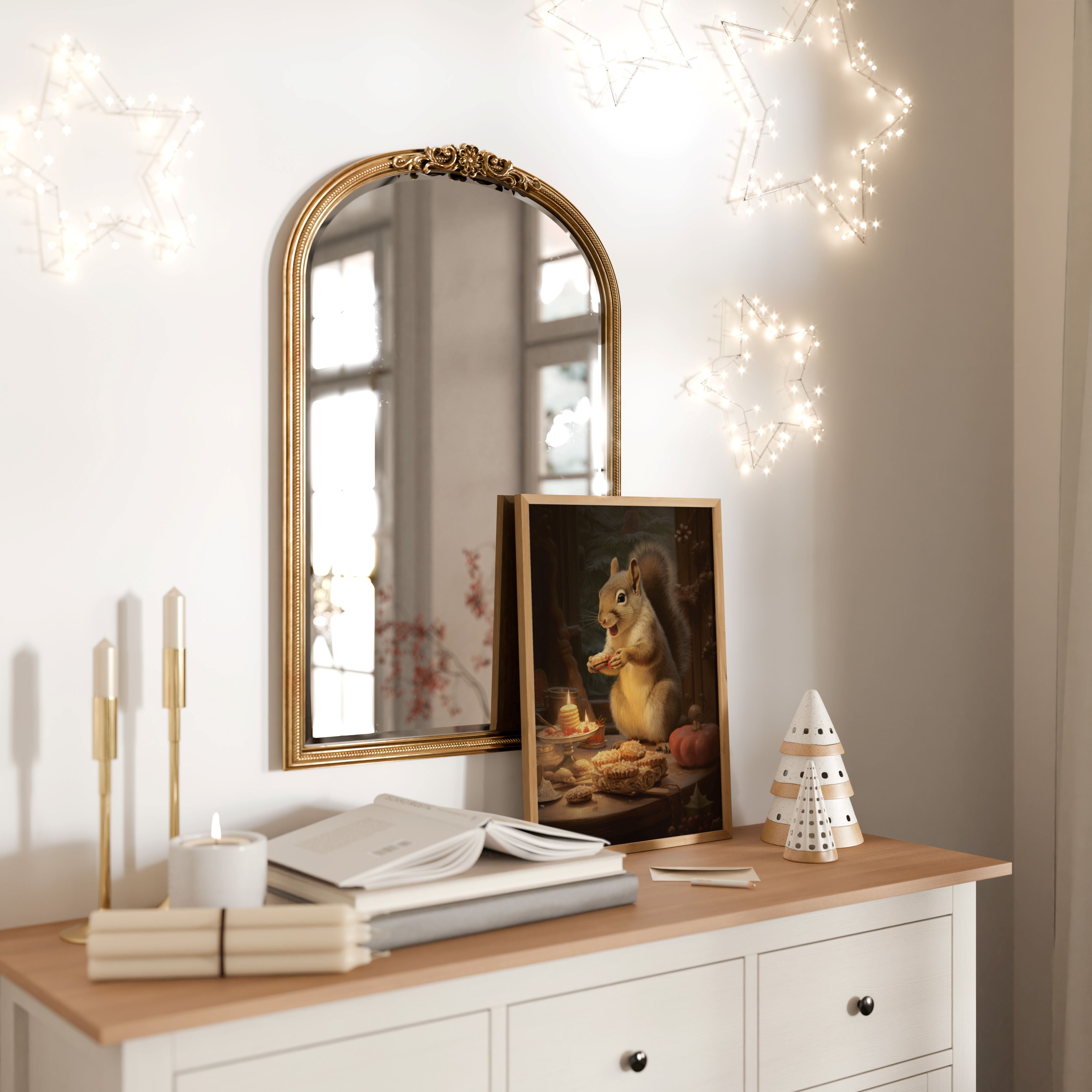 ART PRINT SQUIRREL &amp; COOKIES