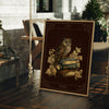 ART PRINT OWL & BOOKS