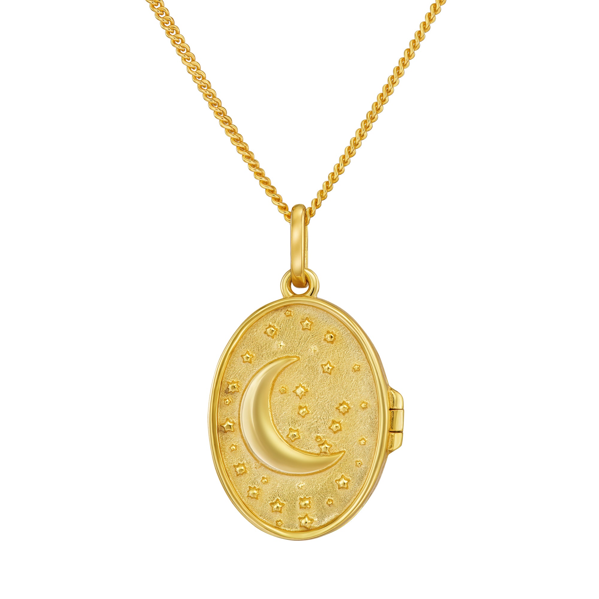 KETTE WENDE-MEDAILLON MOND & STERNENHIMMEL