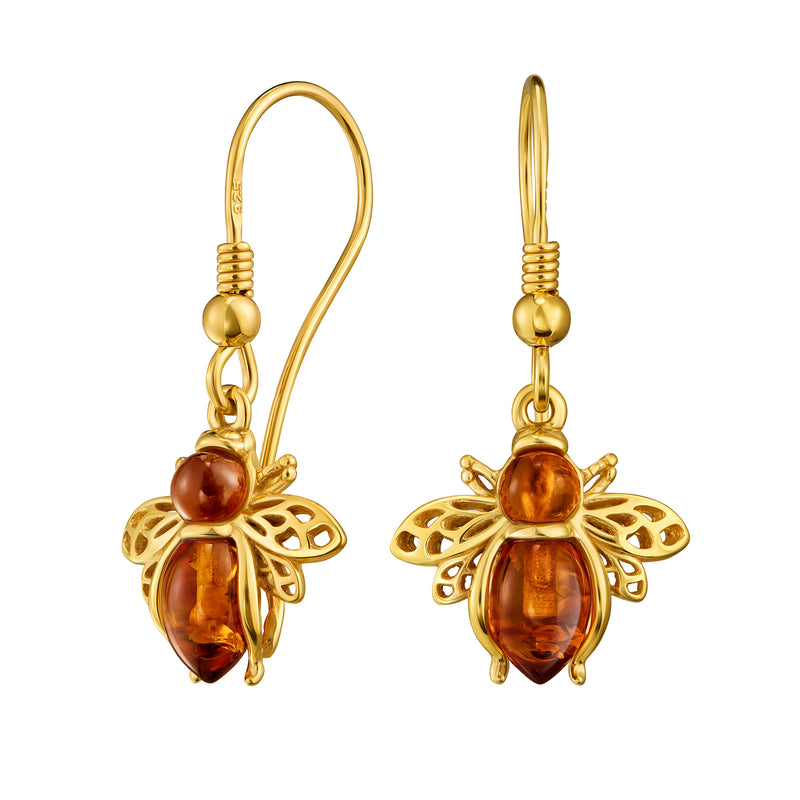 EARRINGS AMBER BEE