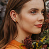 EAR STUDS AMBER DROPS