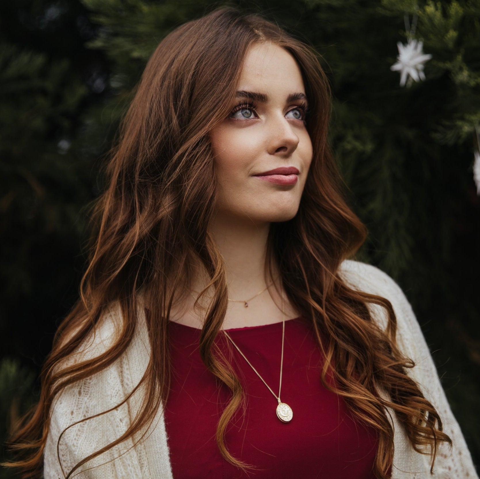 KETTE WENDE-MEDAILLON MOND & STERNENHIMMEL