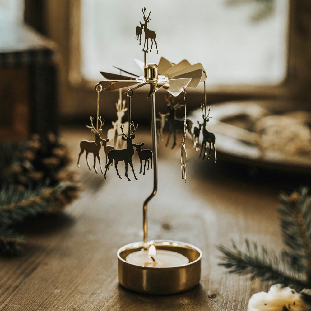 TEALIGHT CAROUSEL DEER 