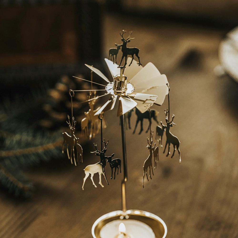 TEALIGHT CAROUSEL DEER 