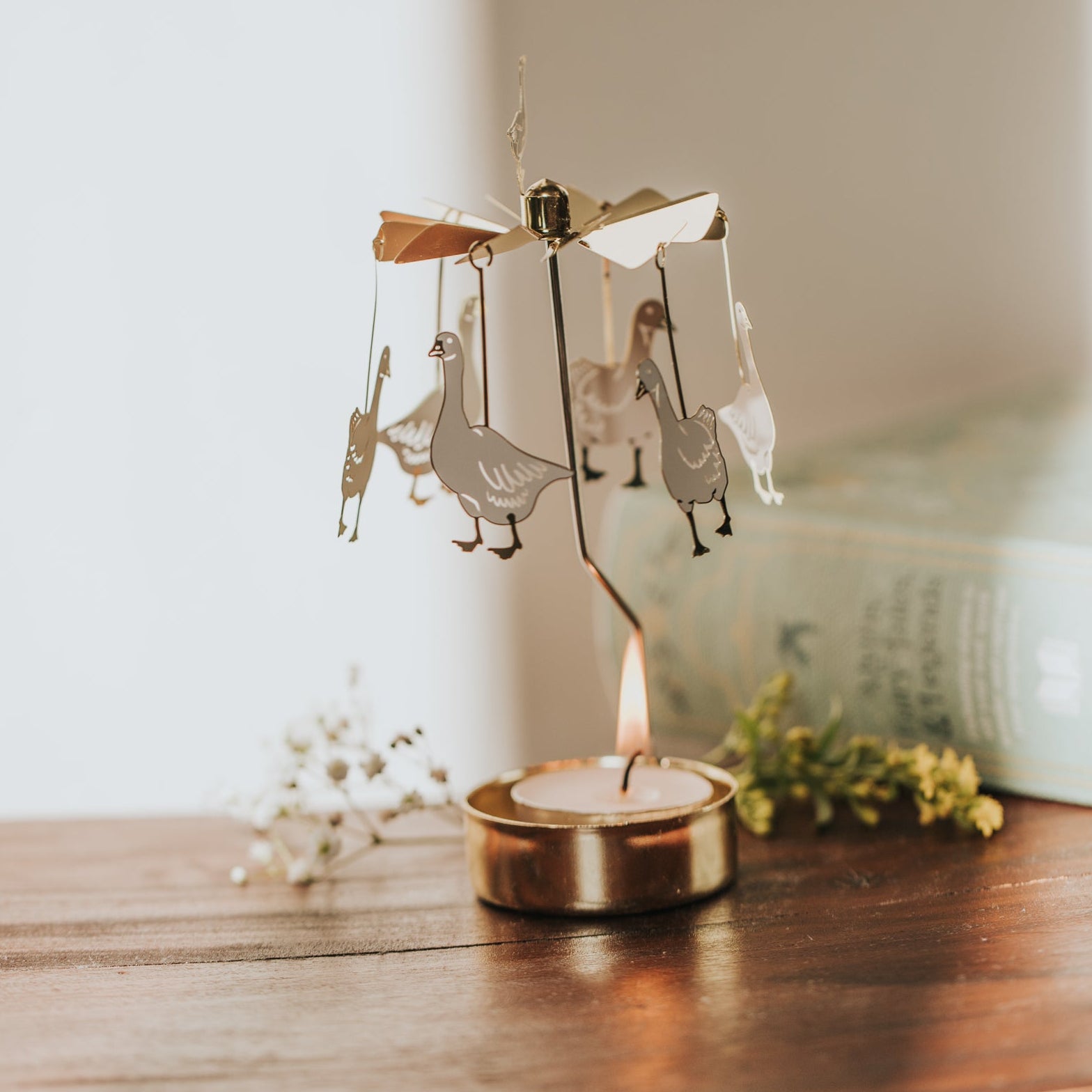 TEELICHT-KARUSSELL GÄNSE