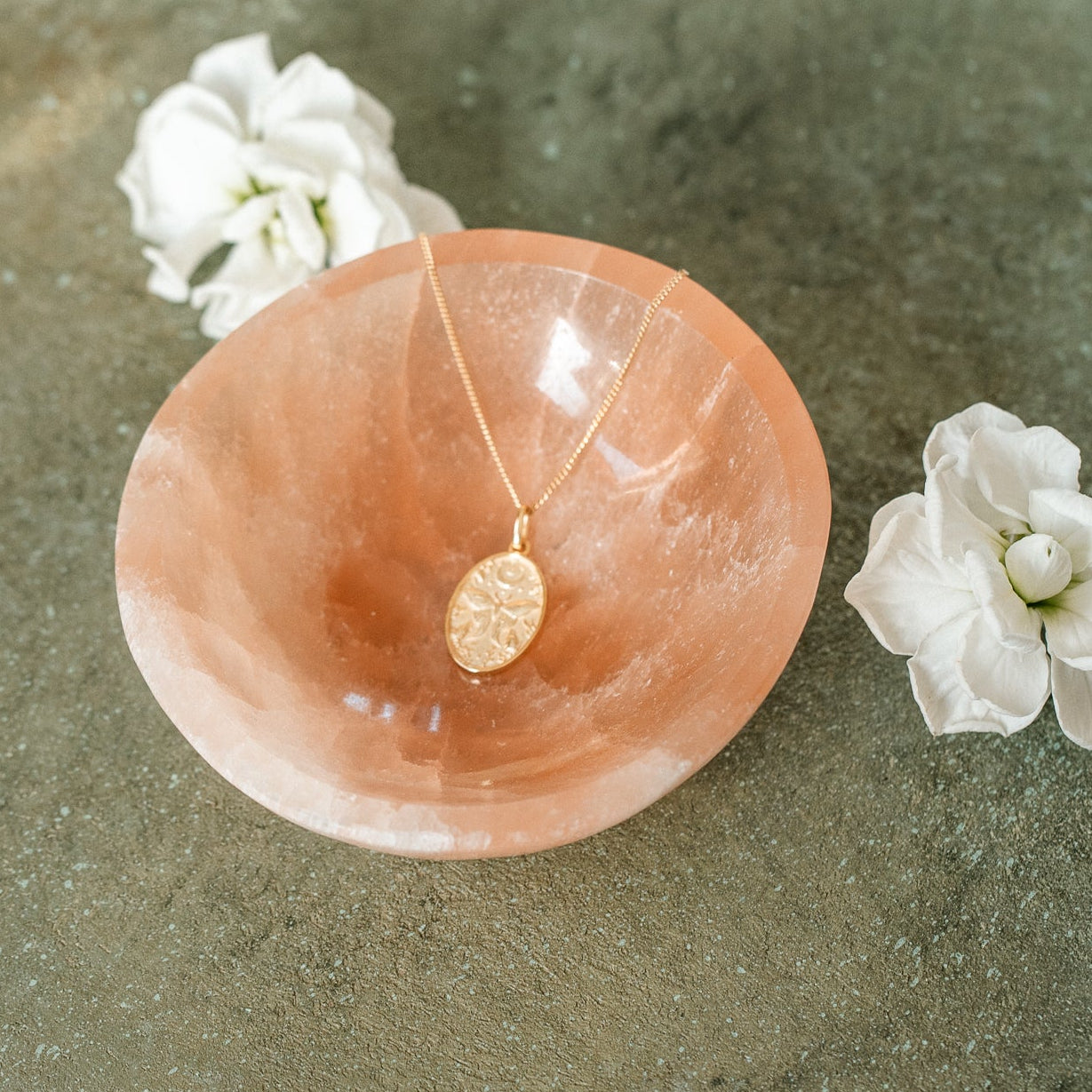 SCHMUCKSCHALE SELENIT APRICOT