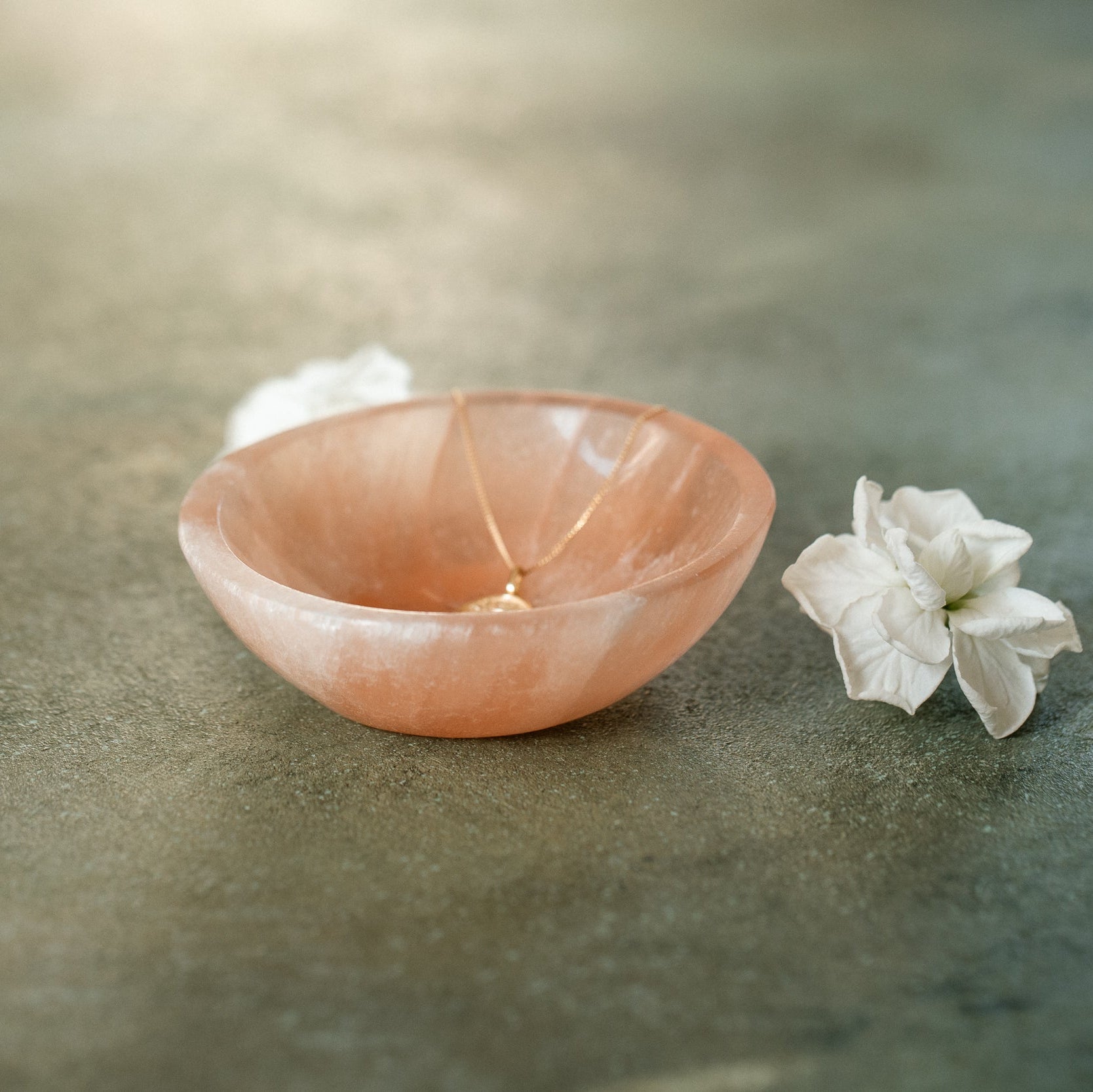 SCHMUCKSCHALE SELENIT APRICOT