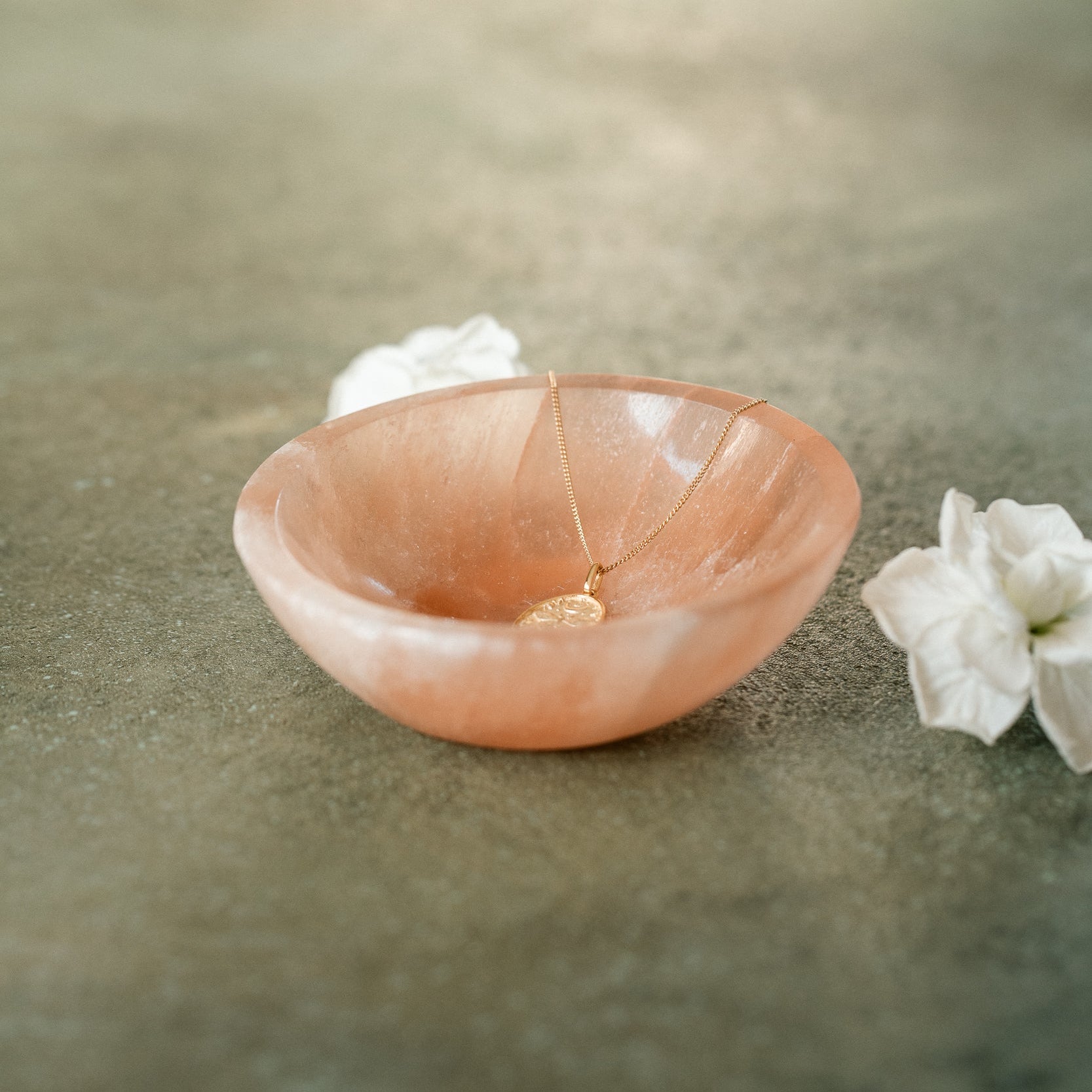 SCHMUCKSCHALE SELENIT APRICOT