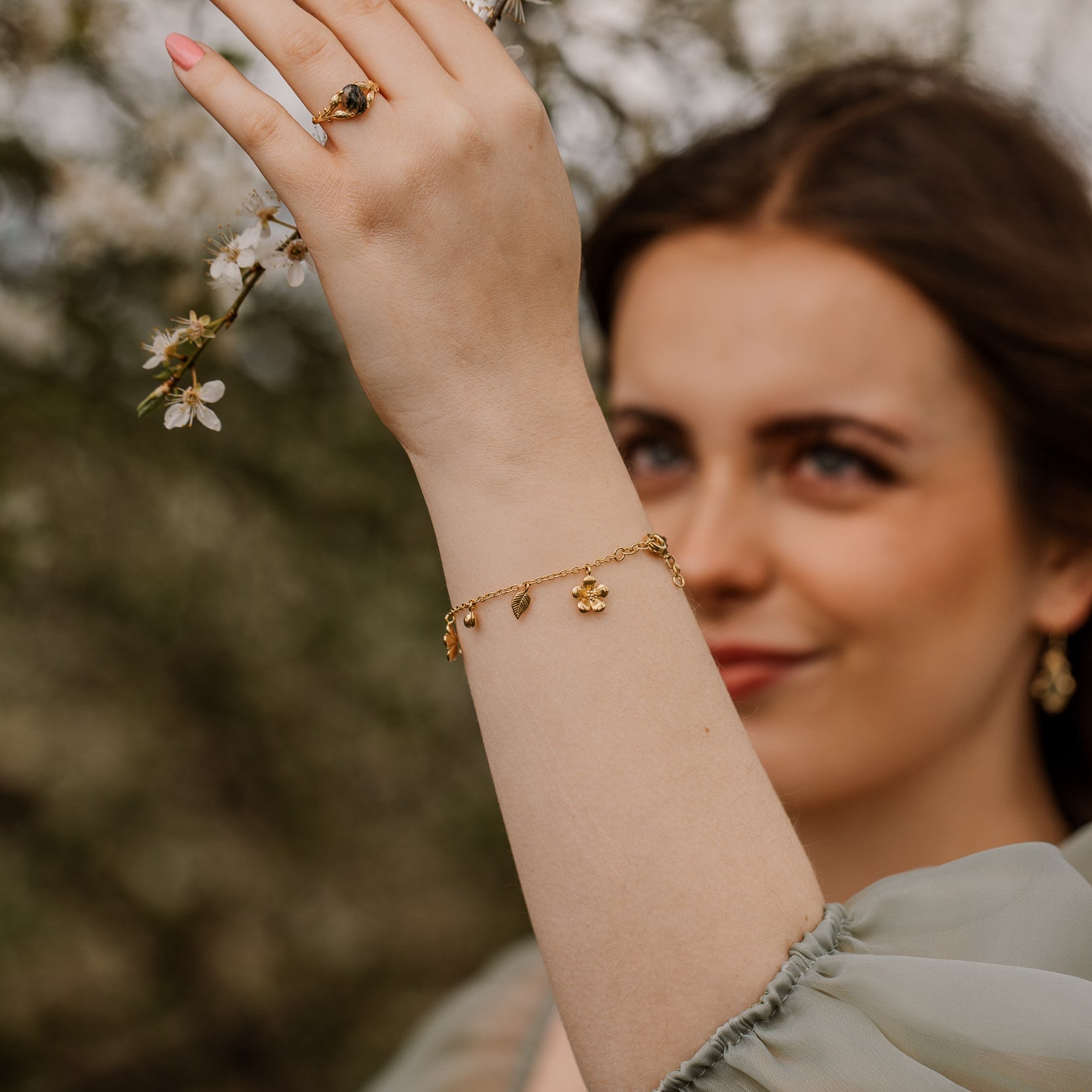 ARMBAND BLÜTEN & BLÄTTER
