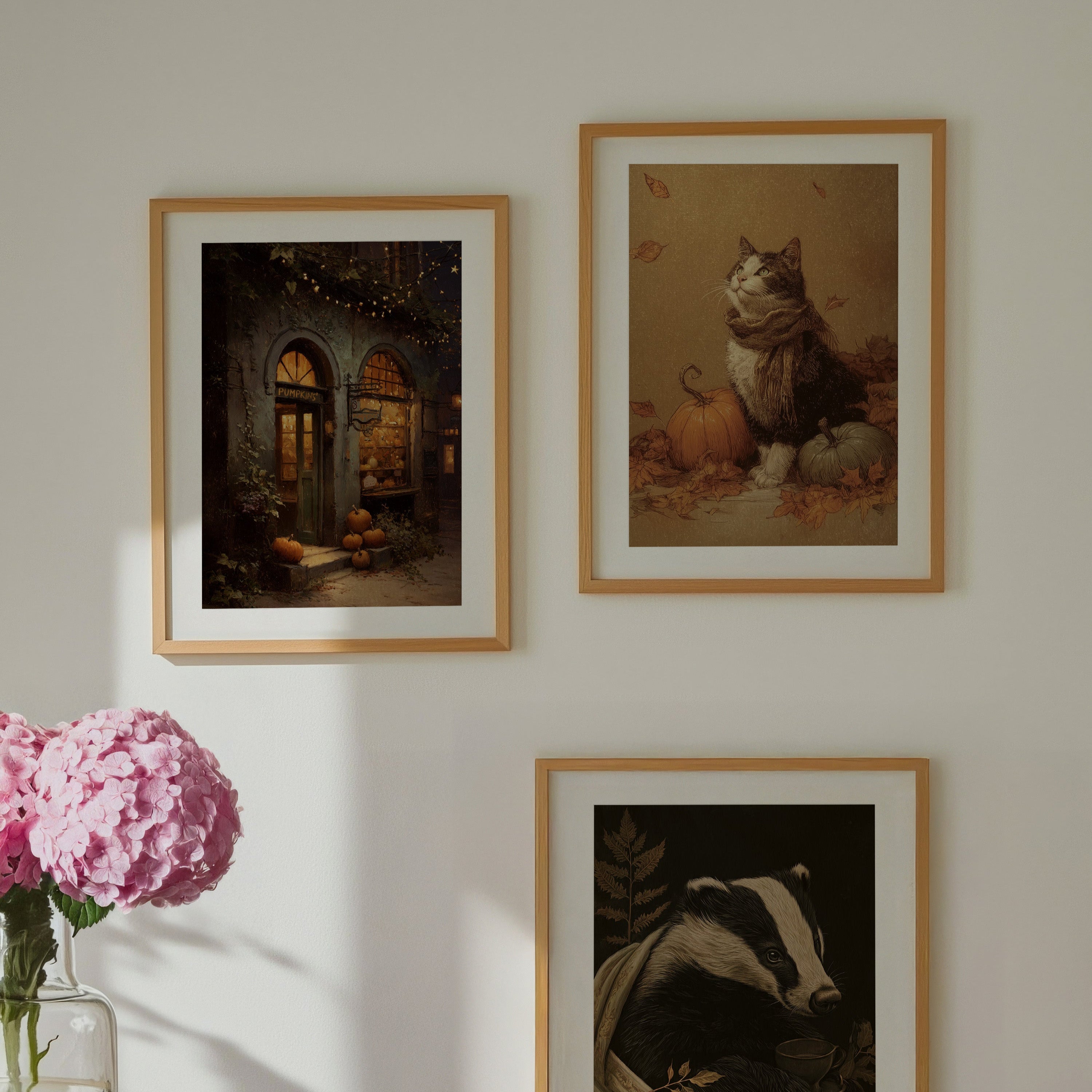 KUNSTDRUCK HERBSTKATZE