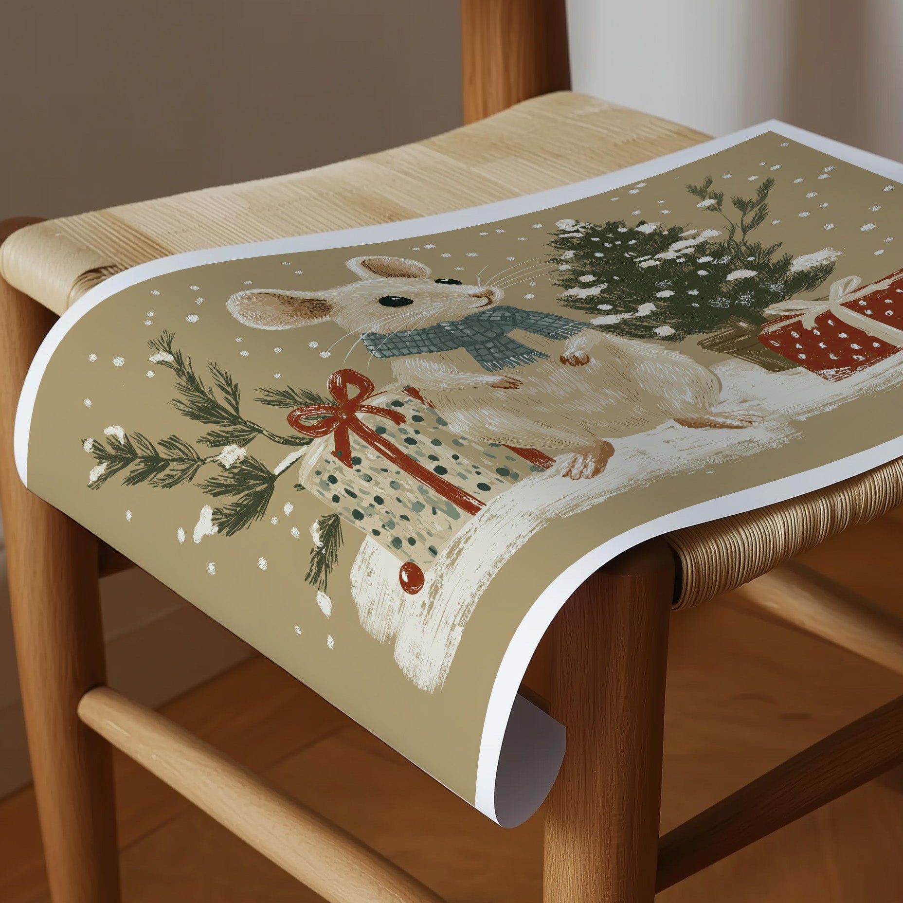 KUNSTDRUCK MAUSIGE WEIHNACHTEN