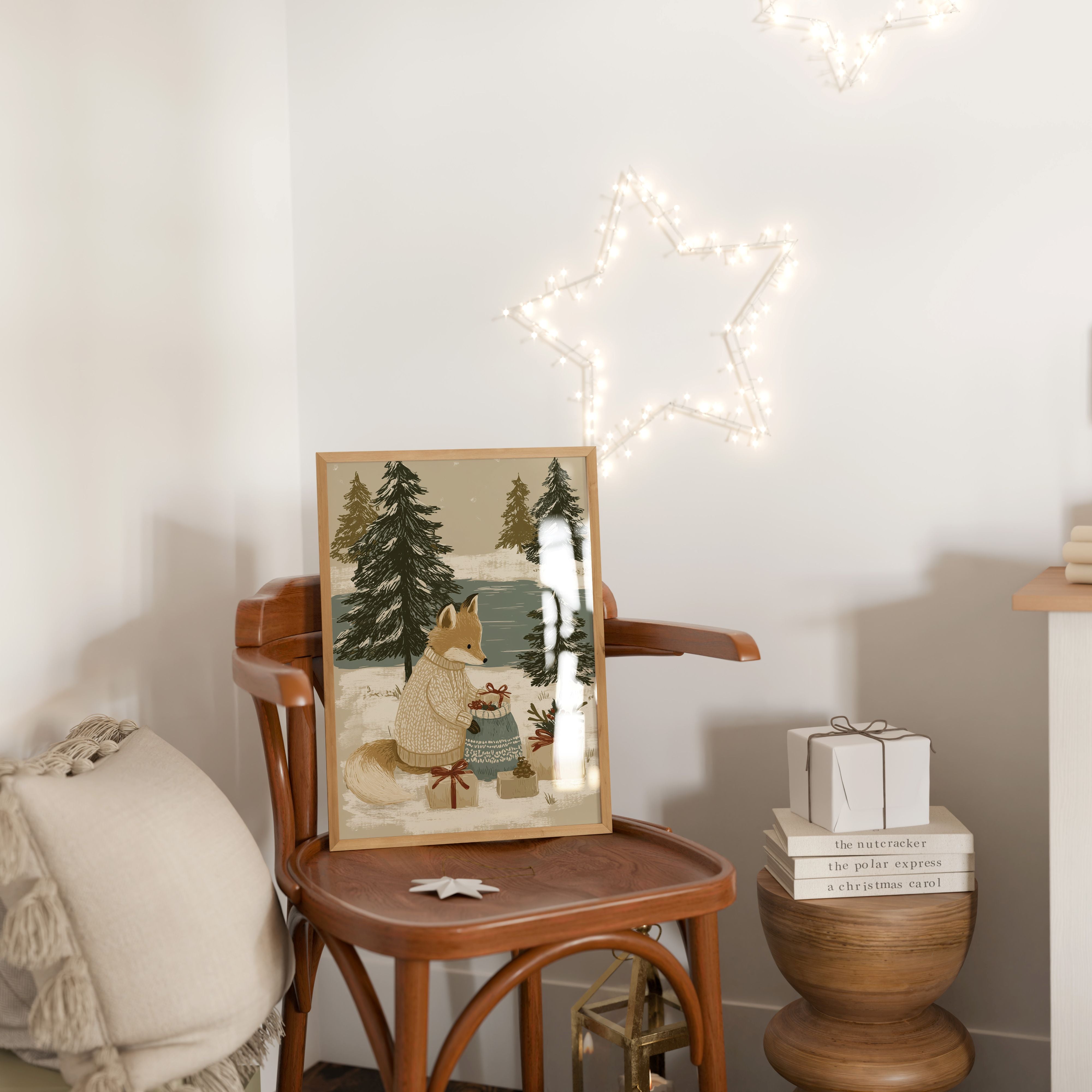 KUNSTDRUCK WEIHNACHTSFUCHS