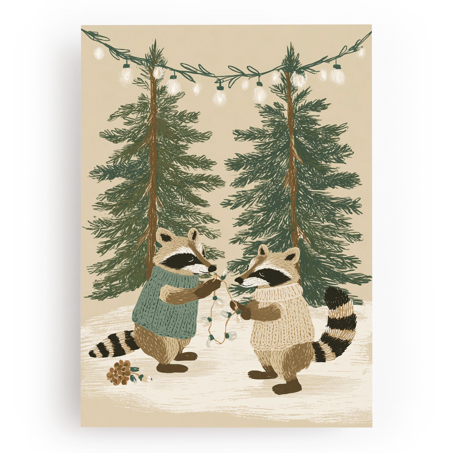 KUNSTDRUCK WEIHNACHTS WASCHBÄREN