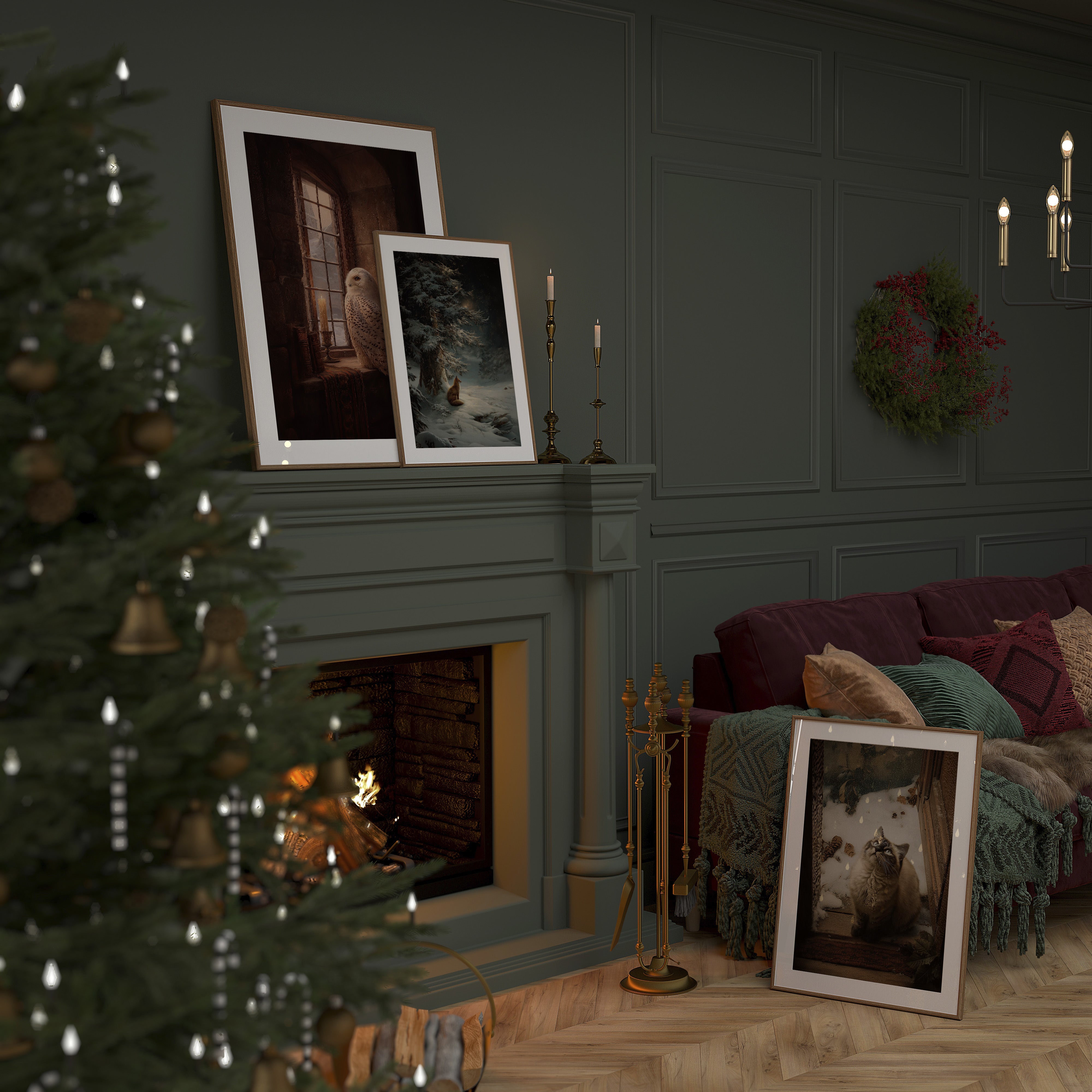 KUNSTDRUCK WINTER FUCHS