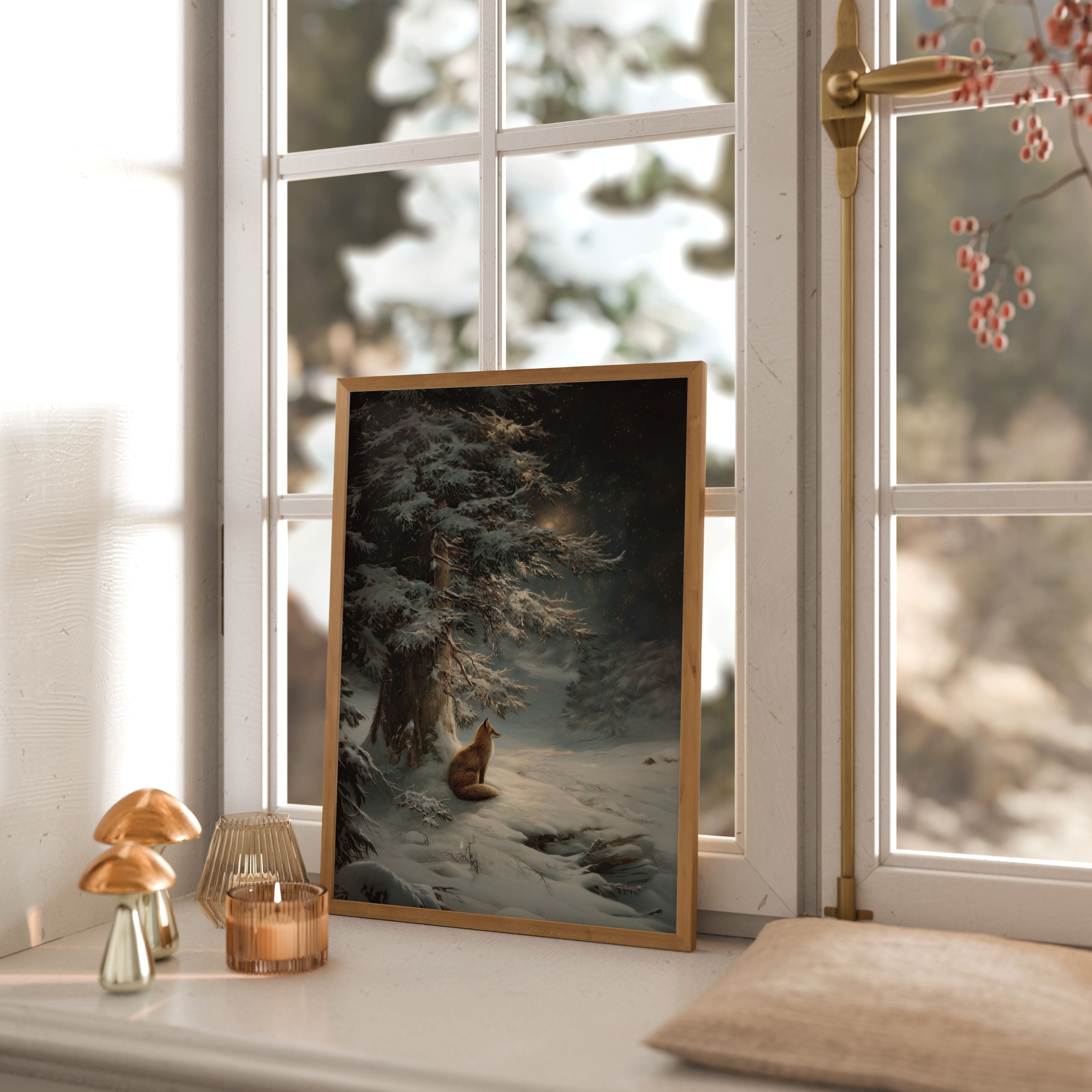 KUNSTDRUCK WINTER FUCHS