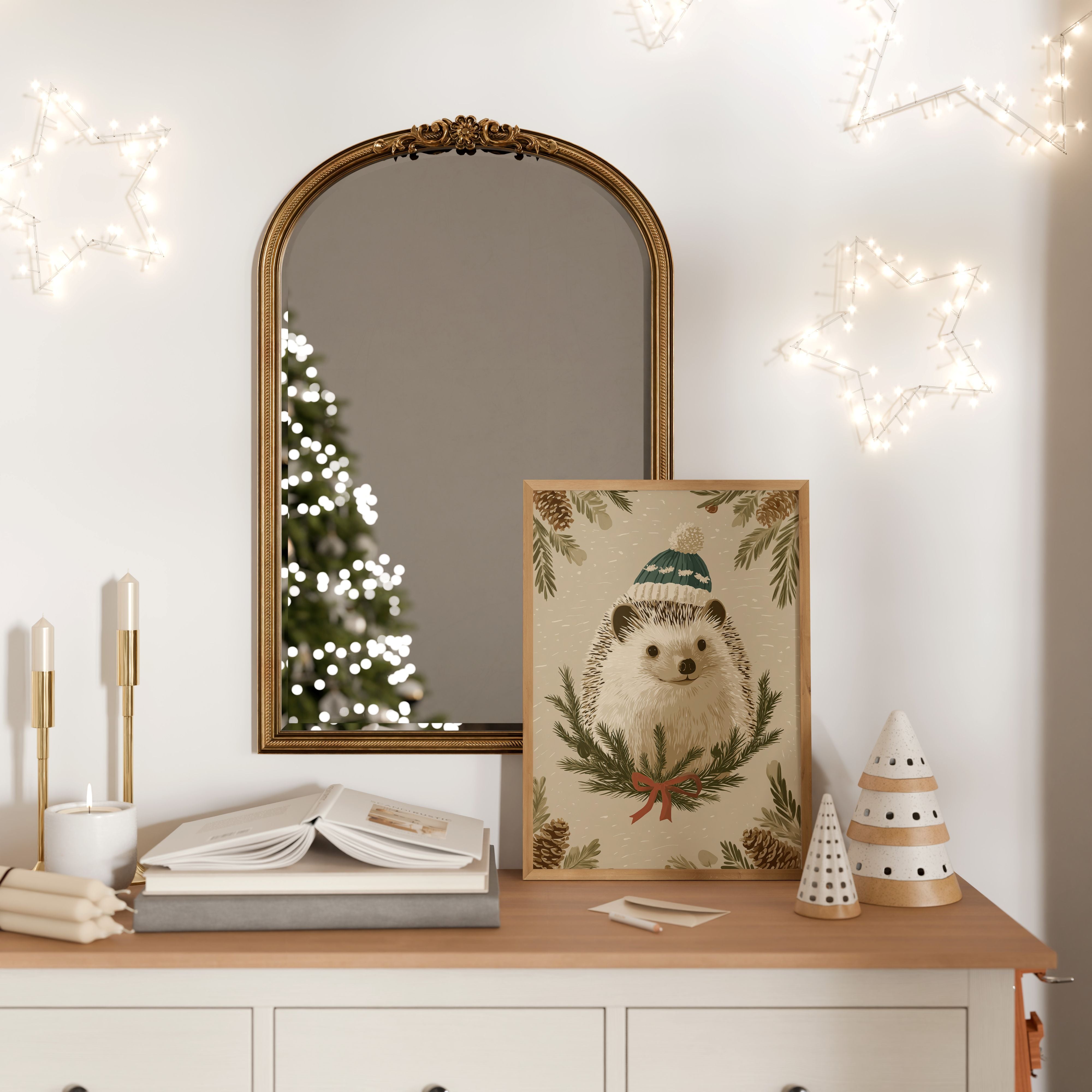 KUNSTDRUCK WINTER IGEL