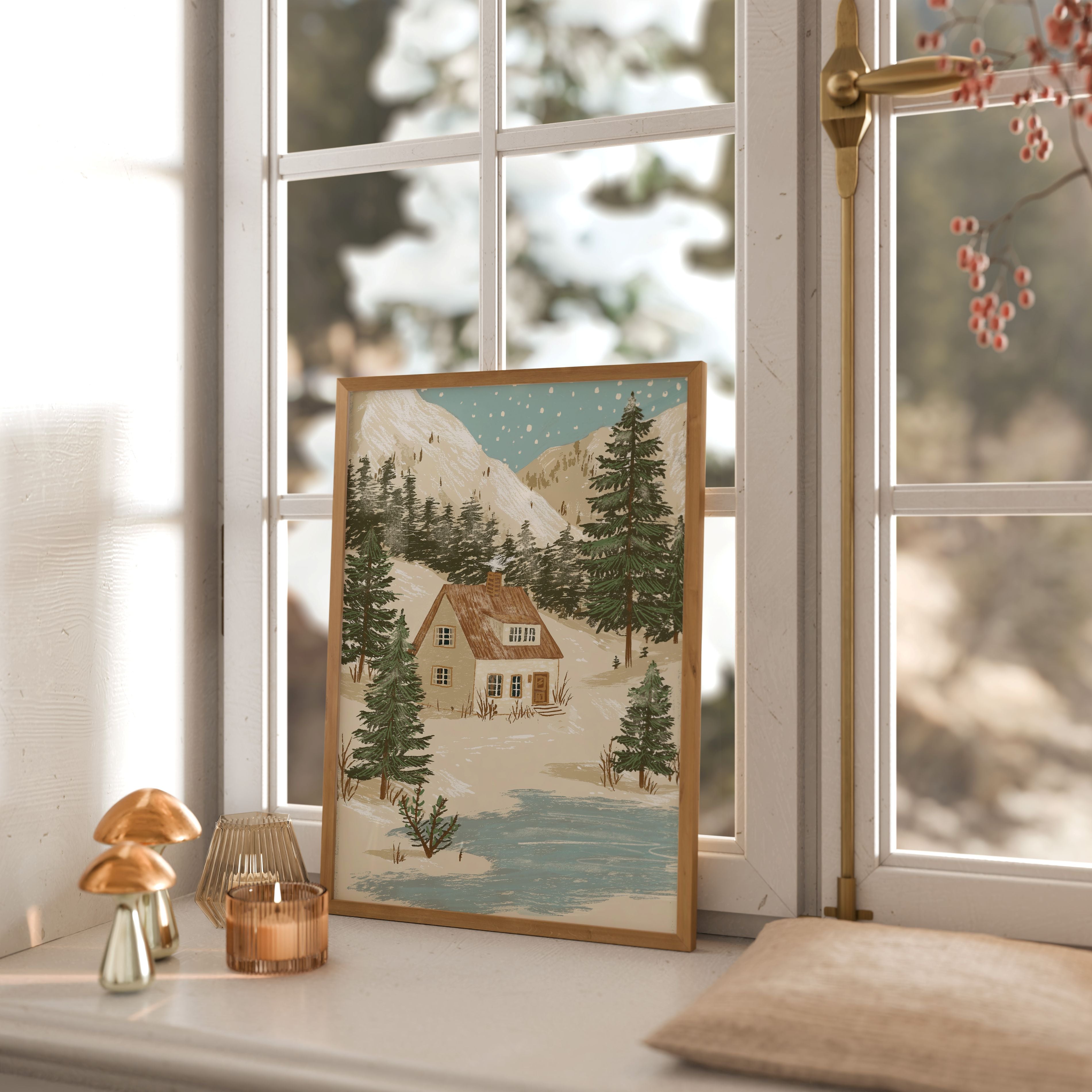 KUNSTDRUCK WINTER IN DEN BERGEN