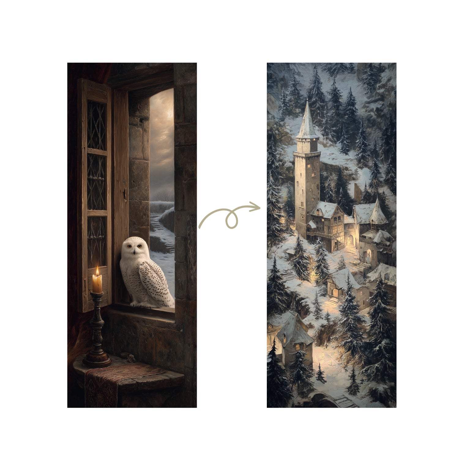 LESEZEICHEN EULE & BURG