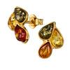 EAR STUDS AMBER DROPS