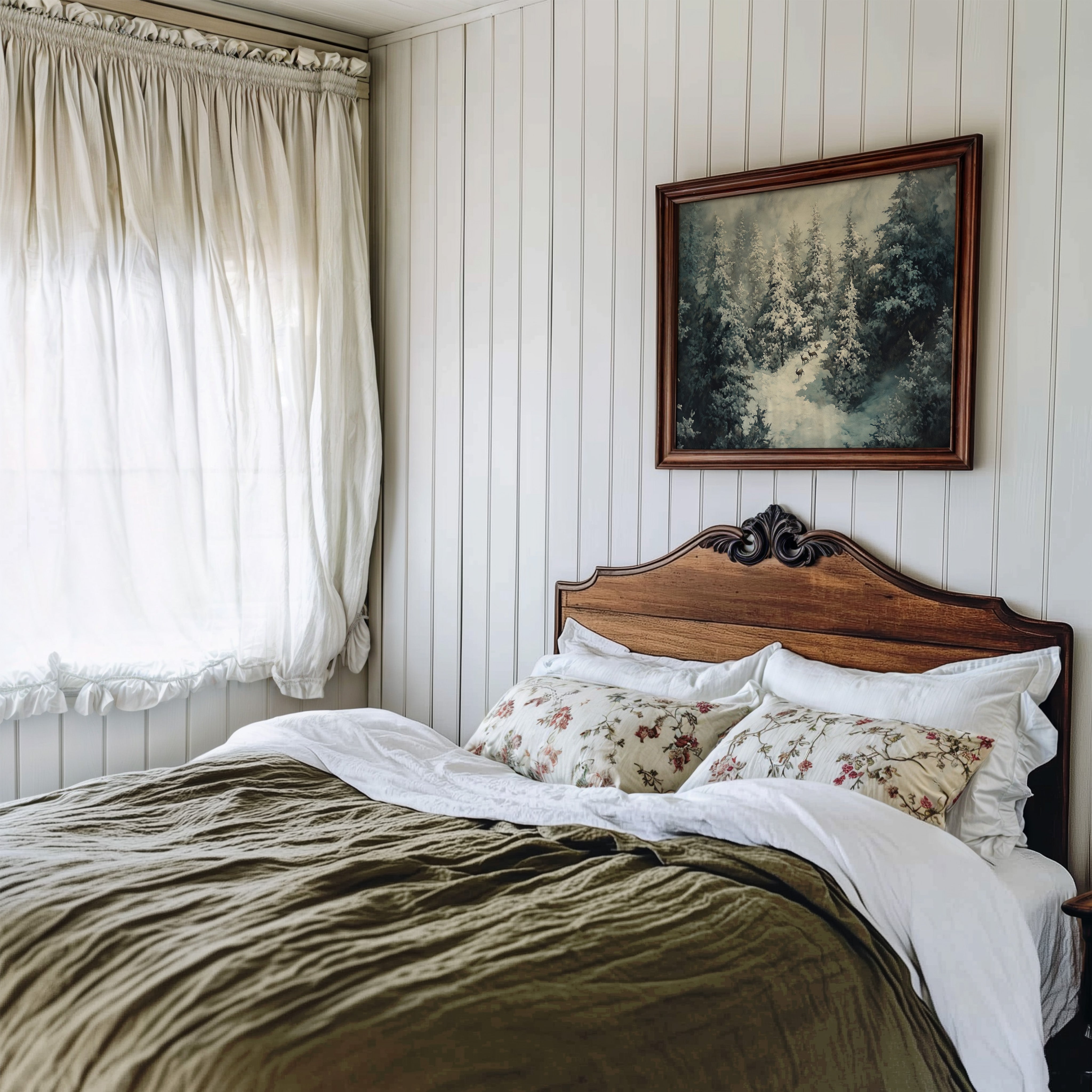 ART PRINT REINDEER HERD