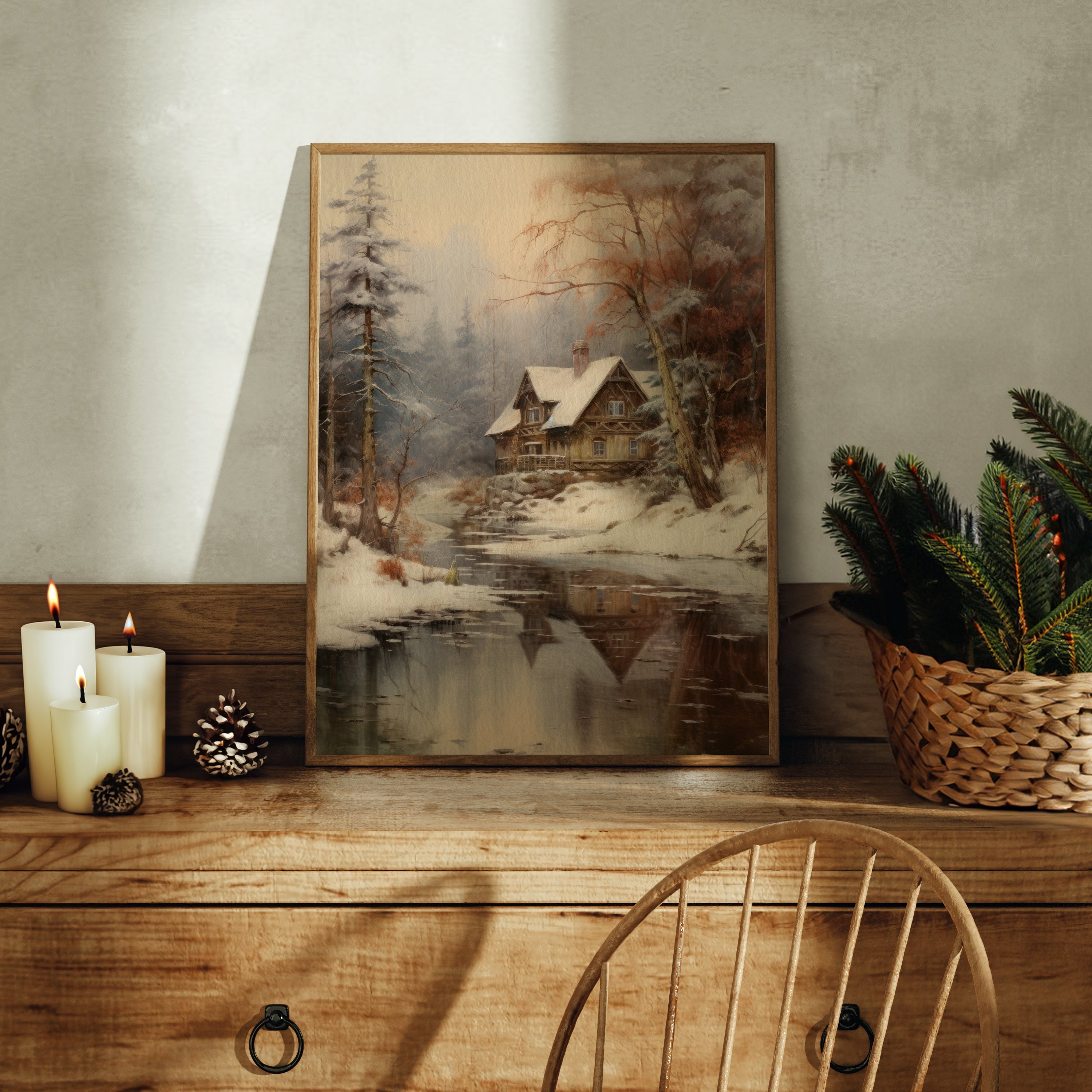 ART PRINT WINTER HUT