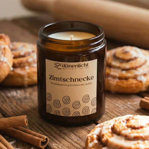 DUFTKERZE ZIMTSCHNECKE IM GLAS