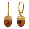 EARRINGS AMBER ACORN